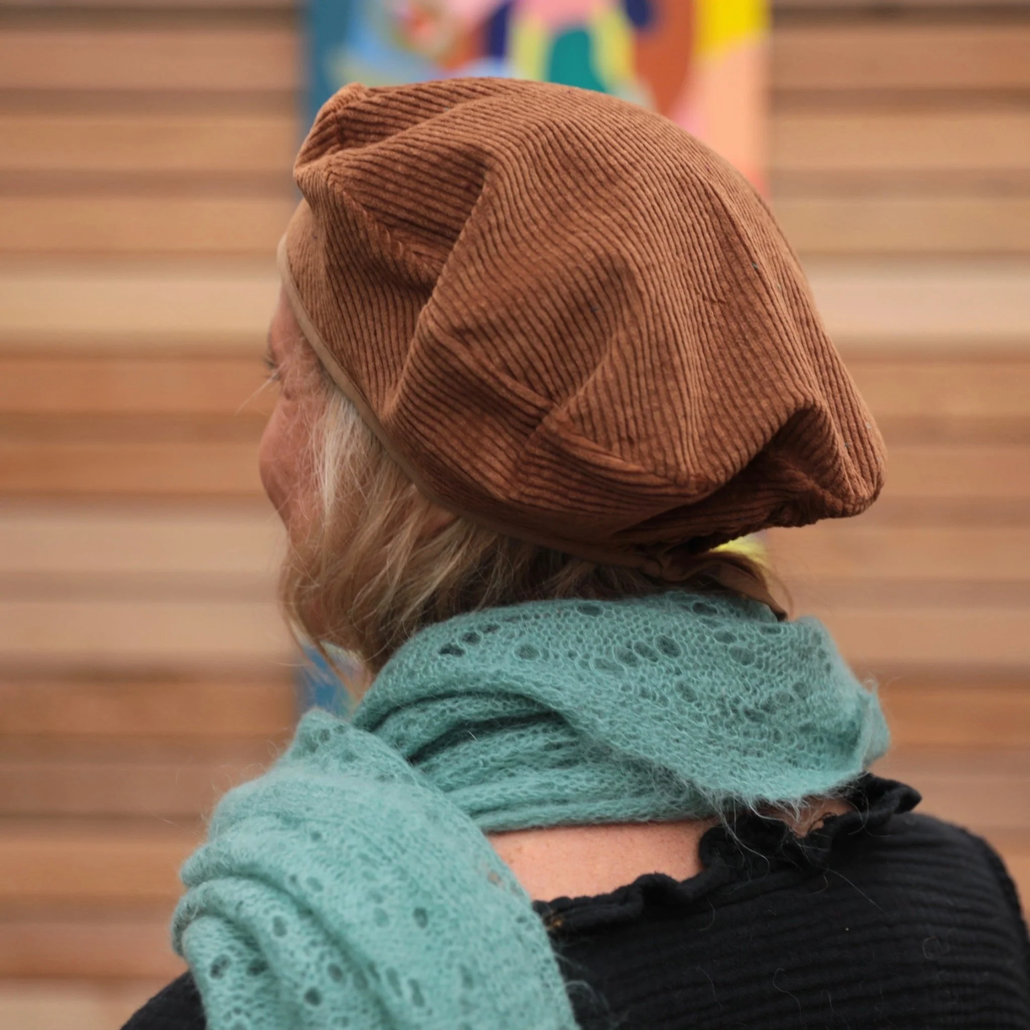 Béret Côme - velours côtelé camel - Image 3