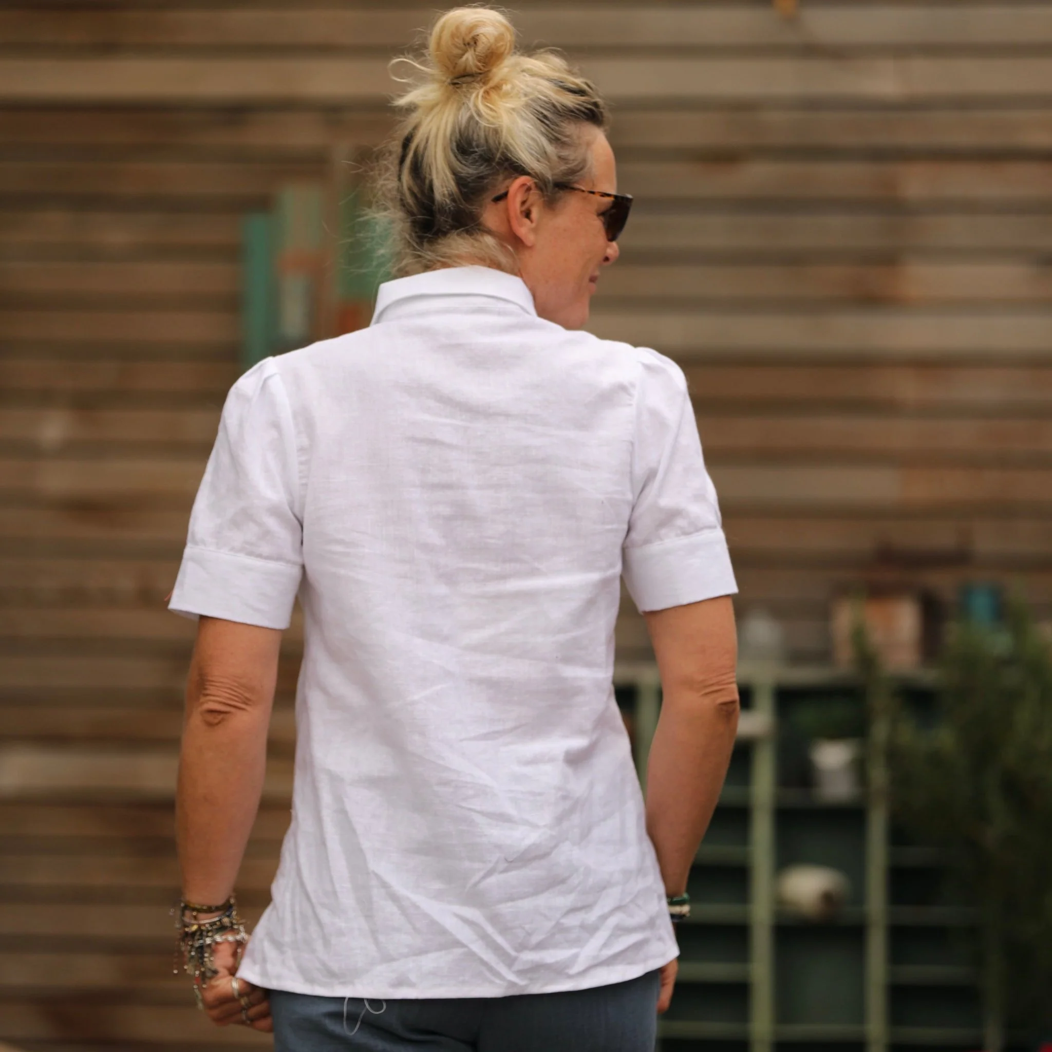 Blouse Amandine - lin blanc cassé - Image 9