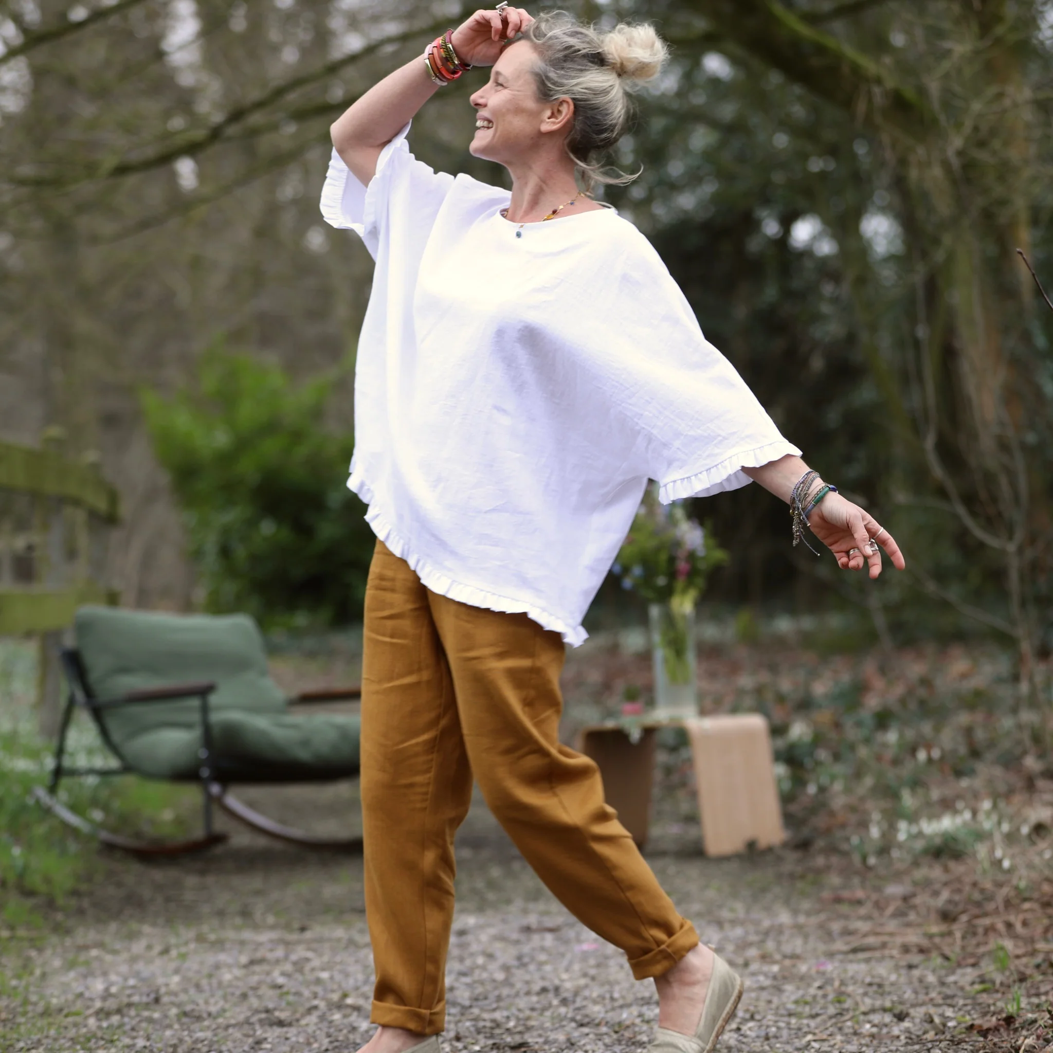 Blouse Annette – Lin blanc - Image 5