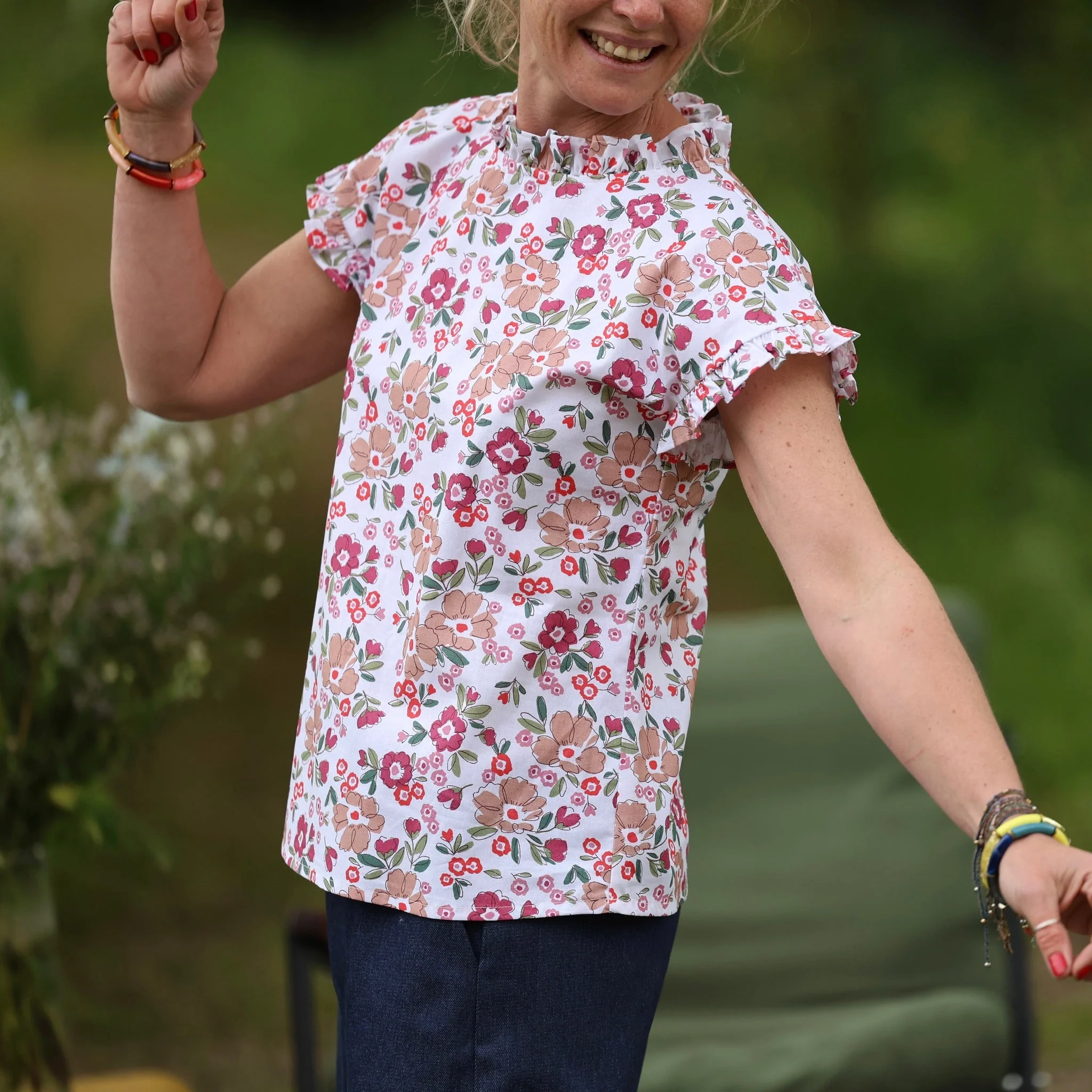 Blouse Camélia – Coton souffle fleuri - Image 5