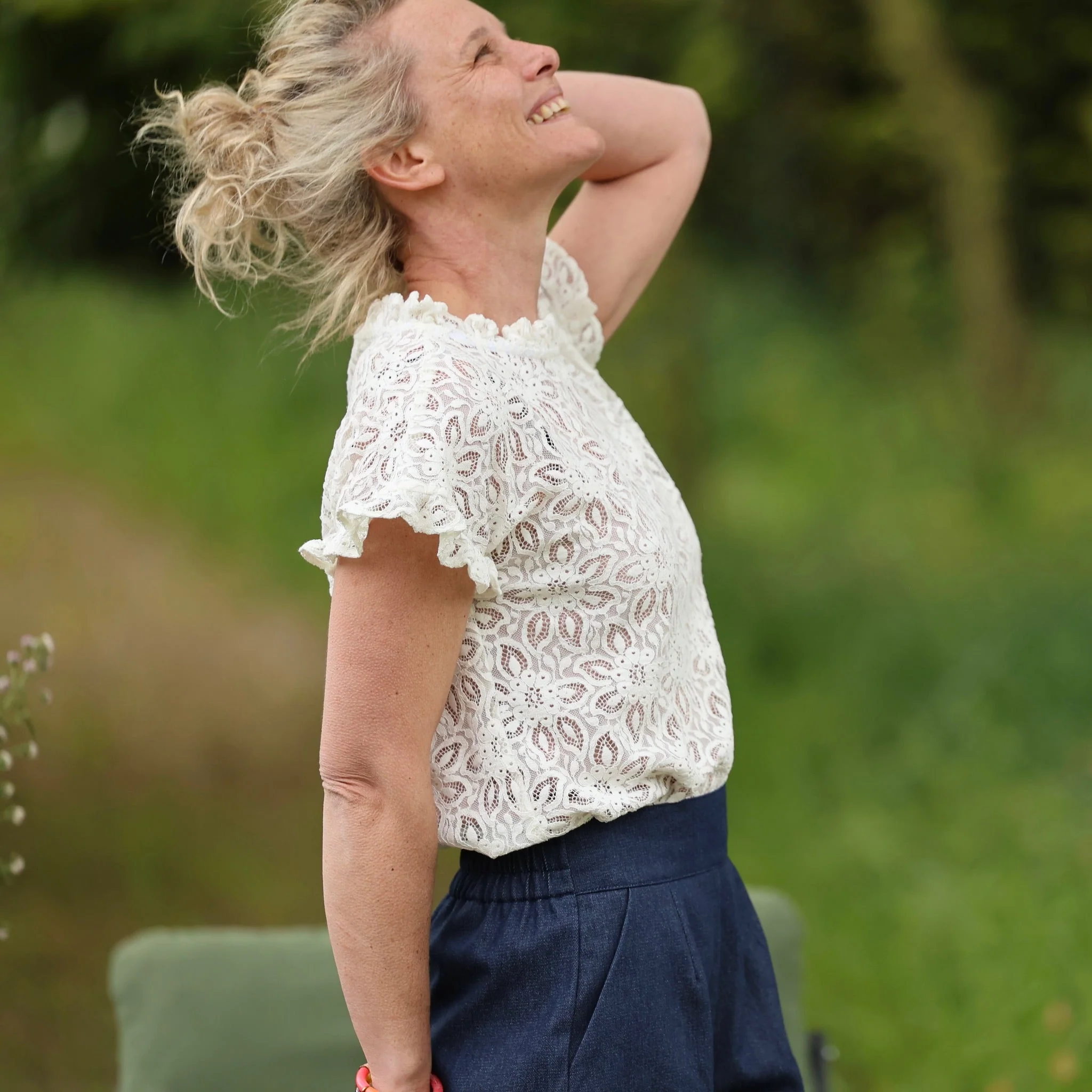 Blouse Camélia – Dentelle ivoire - Image 4