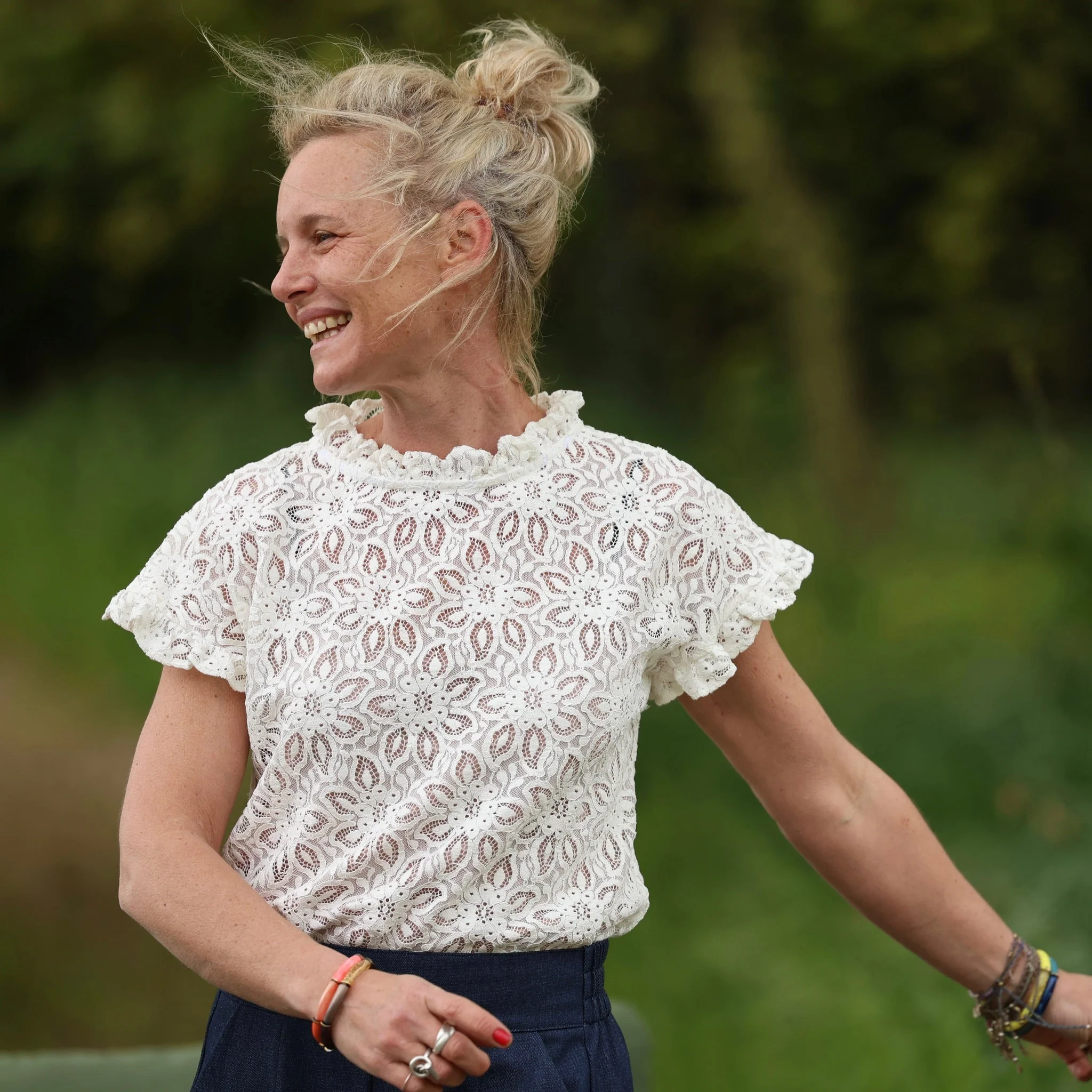 Blouse Camélia – Dentelle ivoire - Image 6