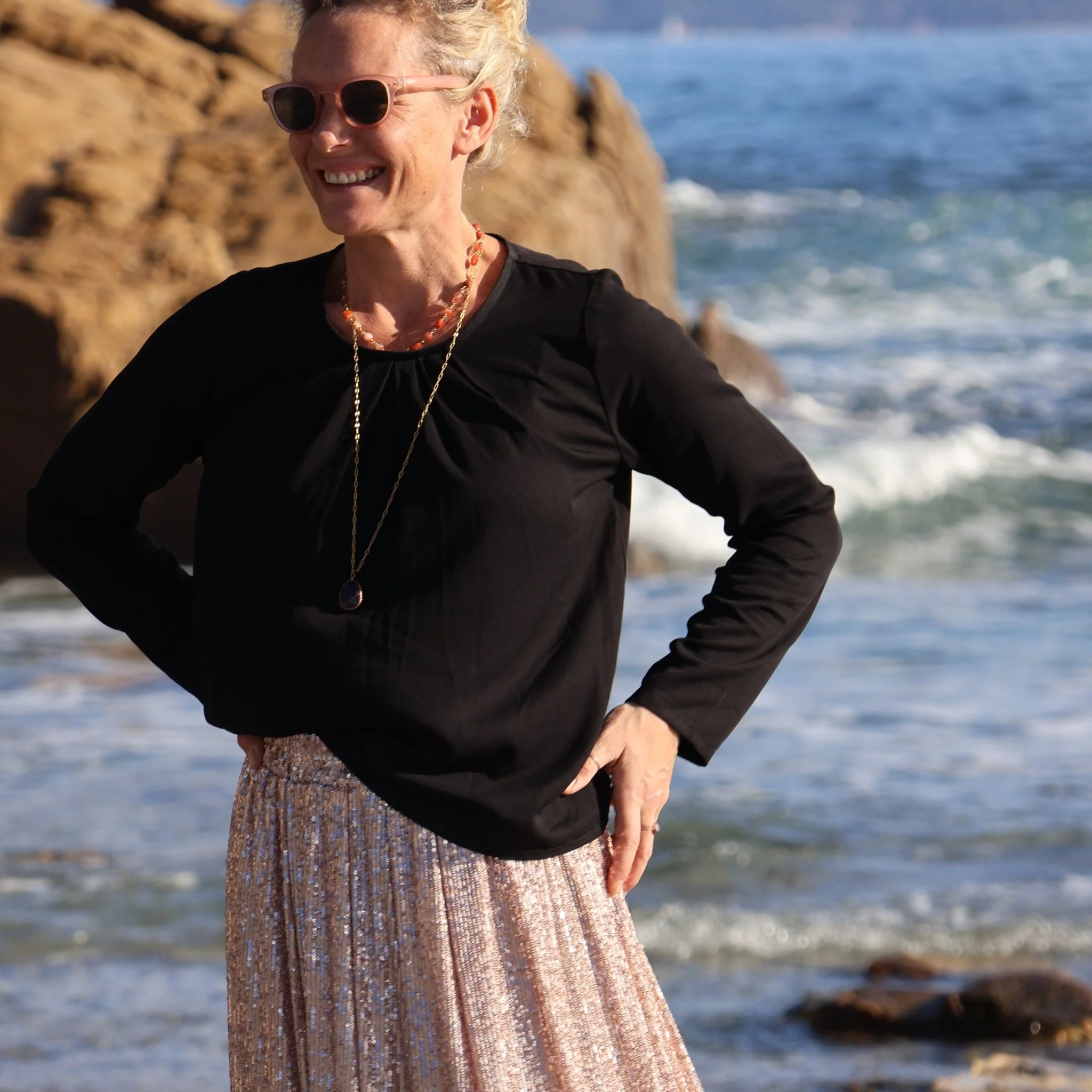 Blouse Cléo - viscose noire