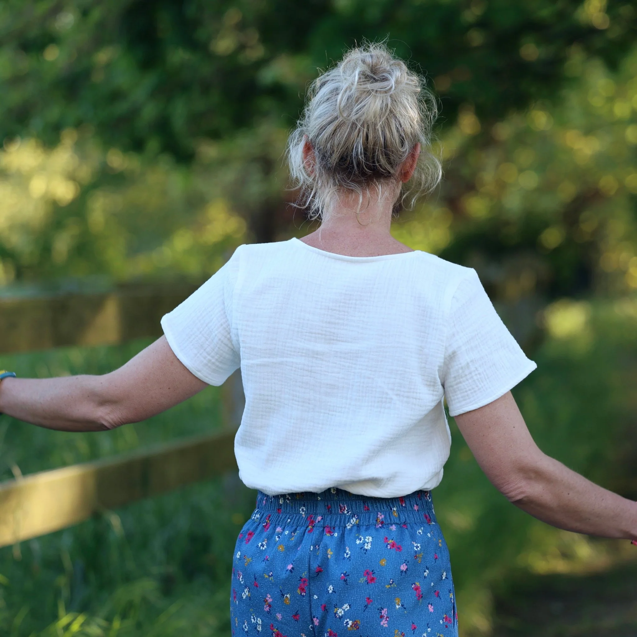 Blouse Emeline en double gaze coton blanche - Image 4