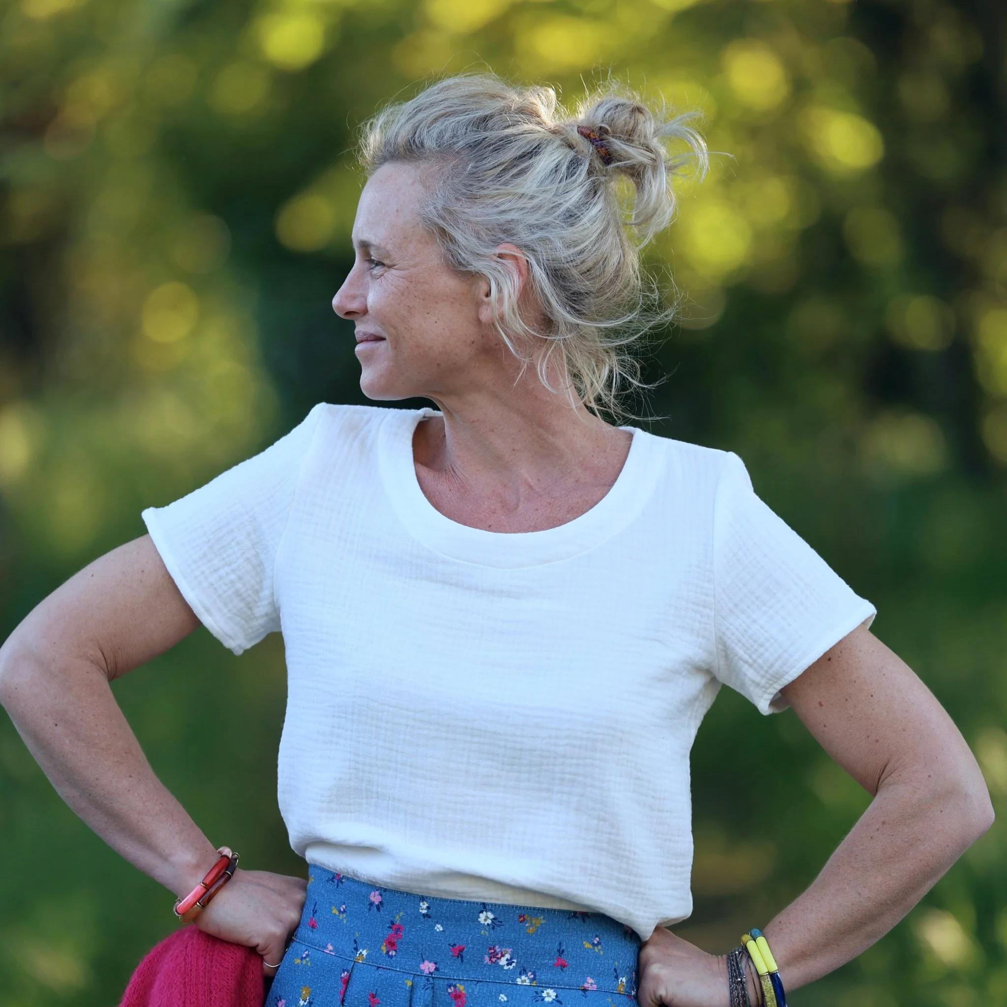 Blouse Emeline en double gaze coton blanche - Image 9