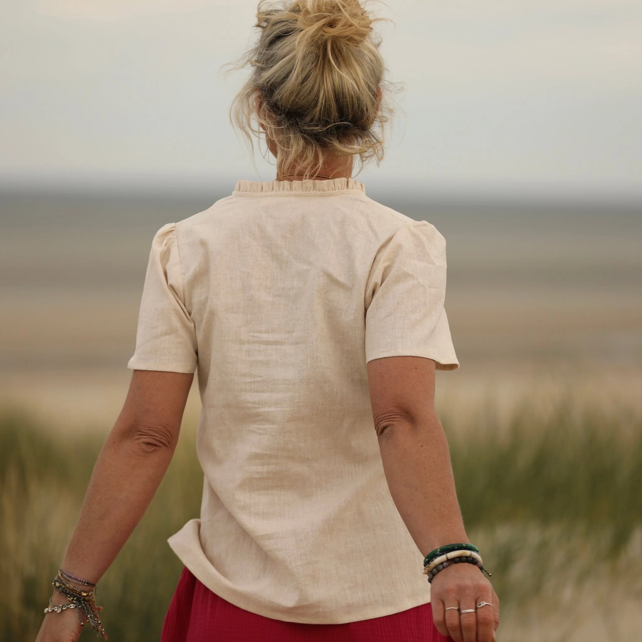 Blouse Ernestine en lin naturel - Image 6