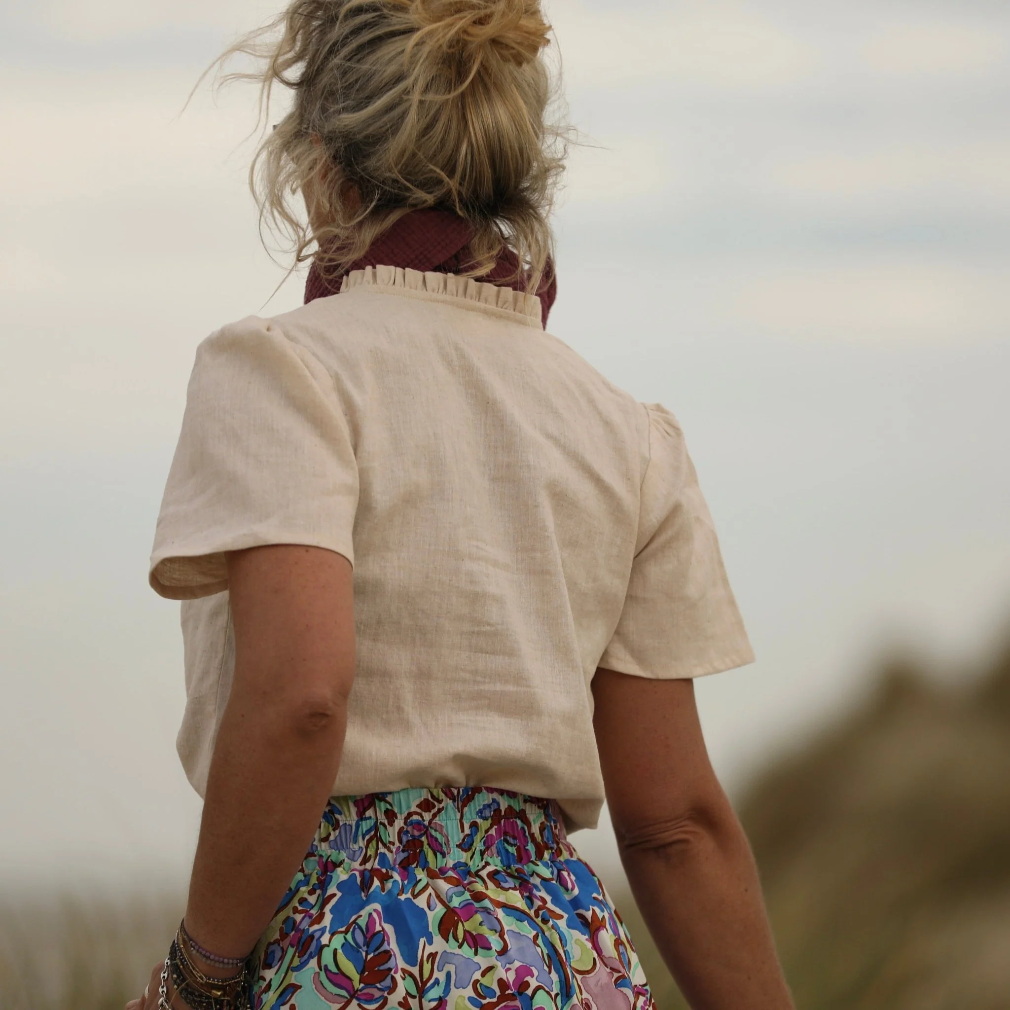 Blouse Ernestine en lin naturel - Image 8
