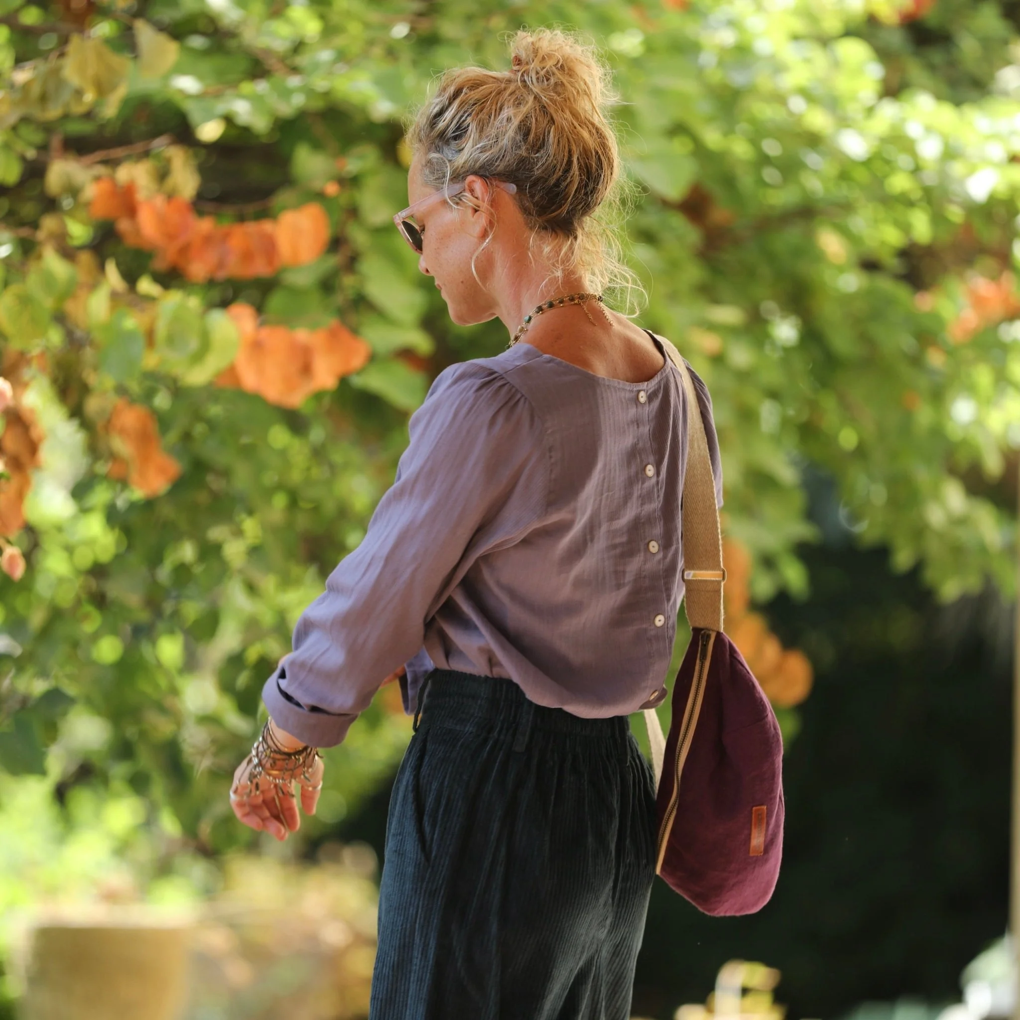 Blouse Flora - coton tressé lavande - Image 15