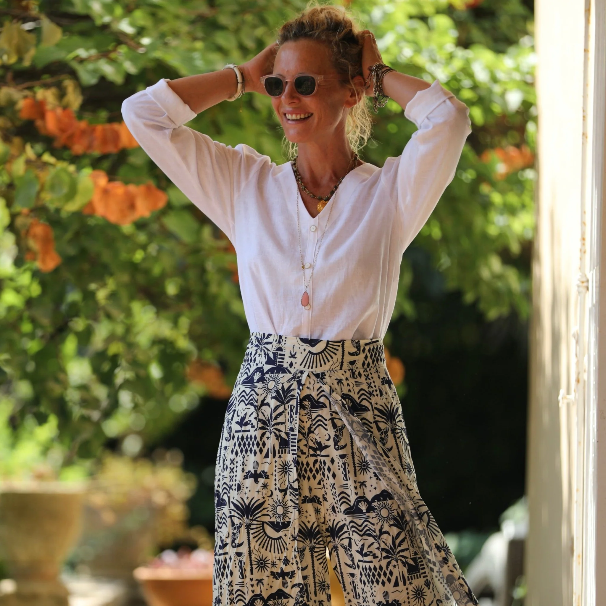 Blouse Flora - lin blanc - Image 8