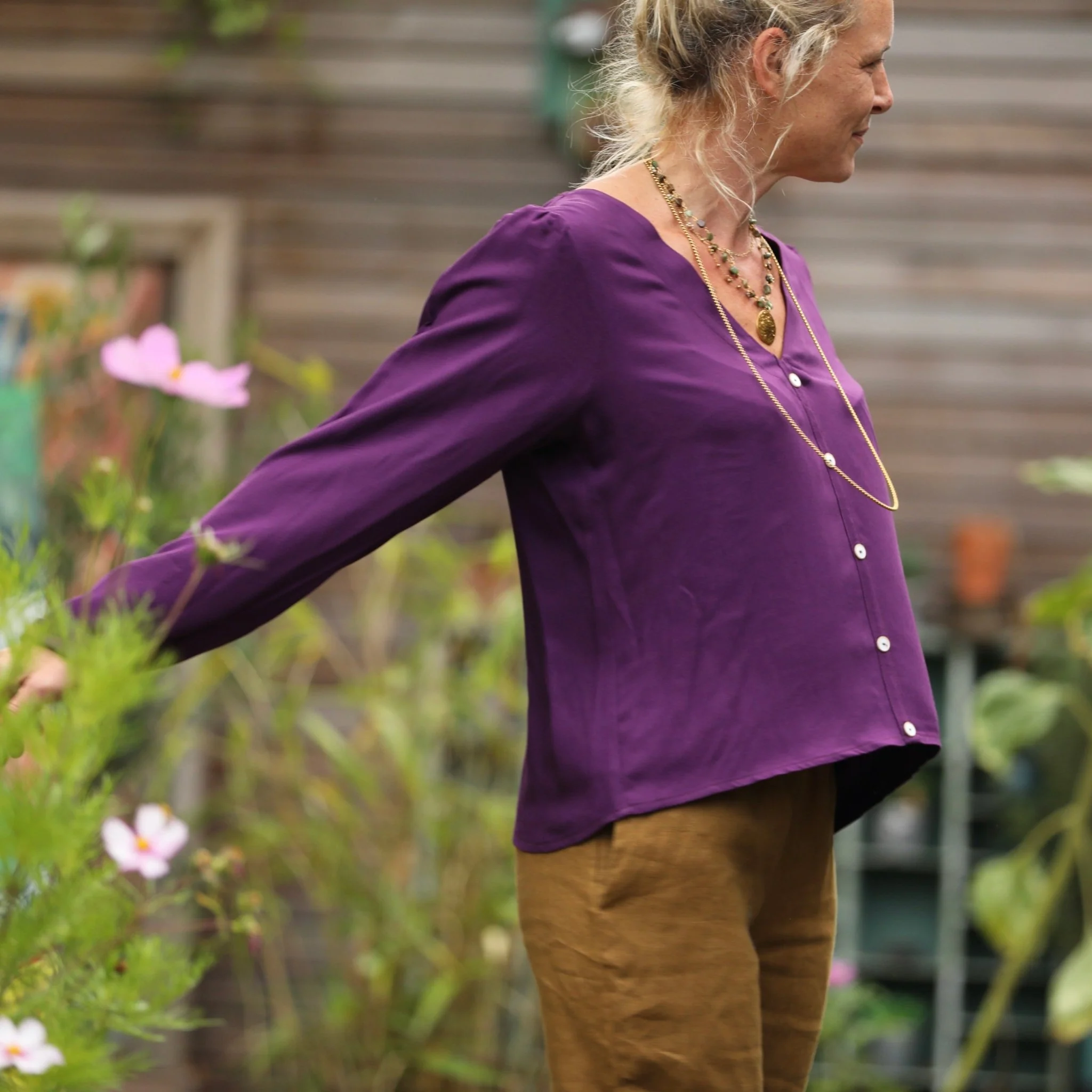 Blouse Flora - viscose lilas - Image 7