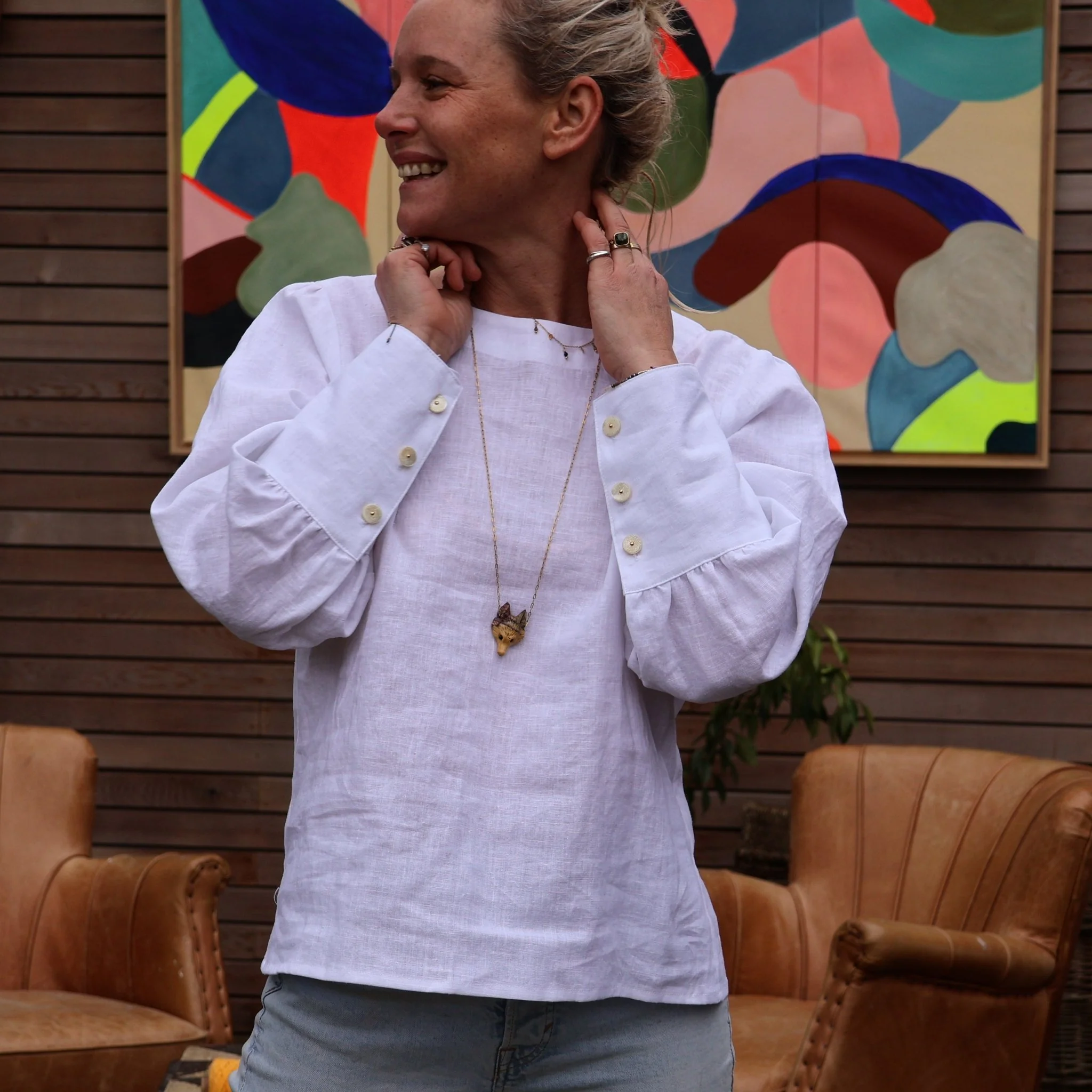 Blouse Hortense -lin blanc