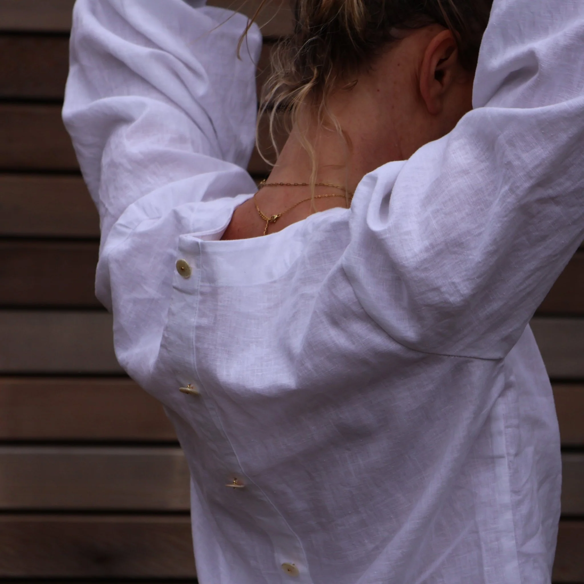 Blouse Hortense -lin blanc - Image 3