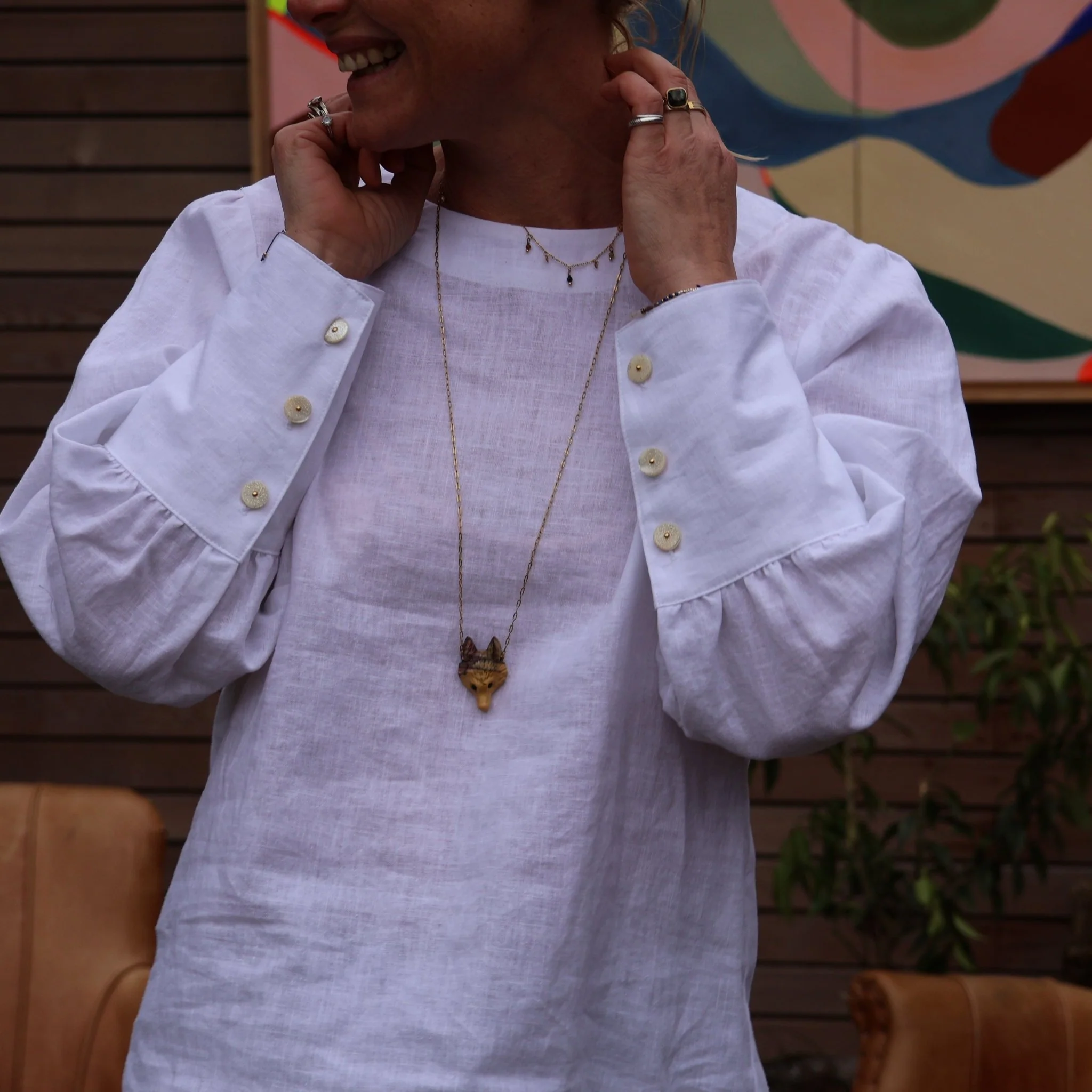 Blouse Hortense -lin blanc - Image 5