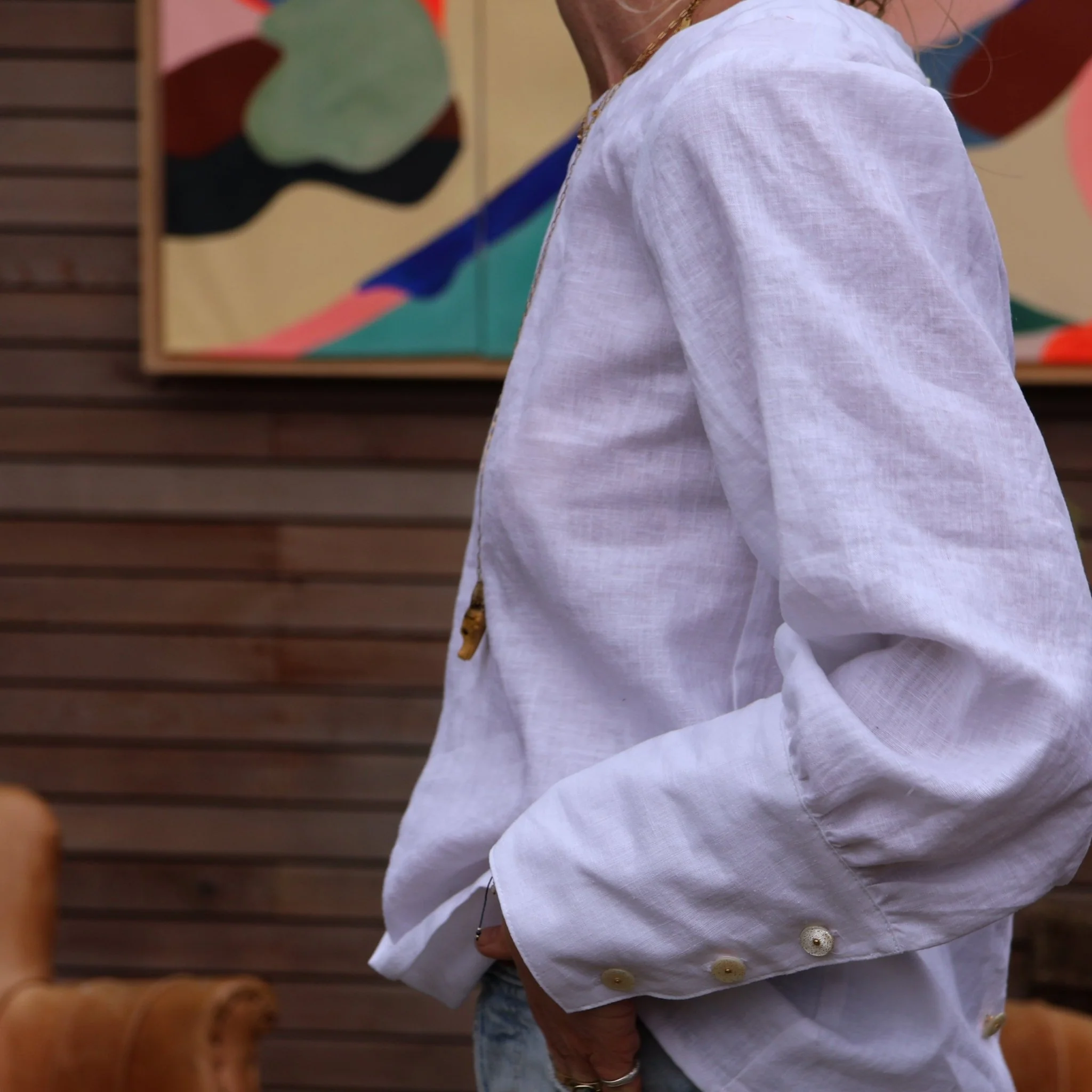 Blouse Hortense -lin blanc - Image 7
