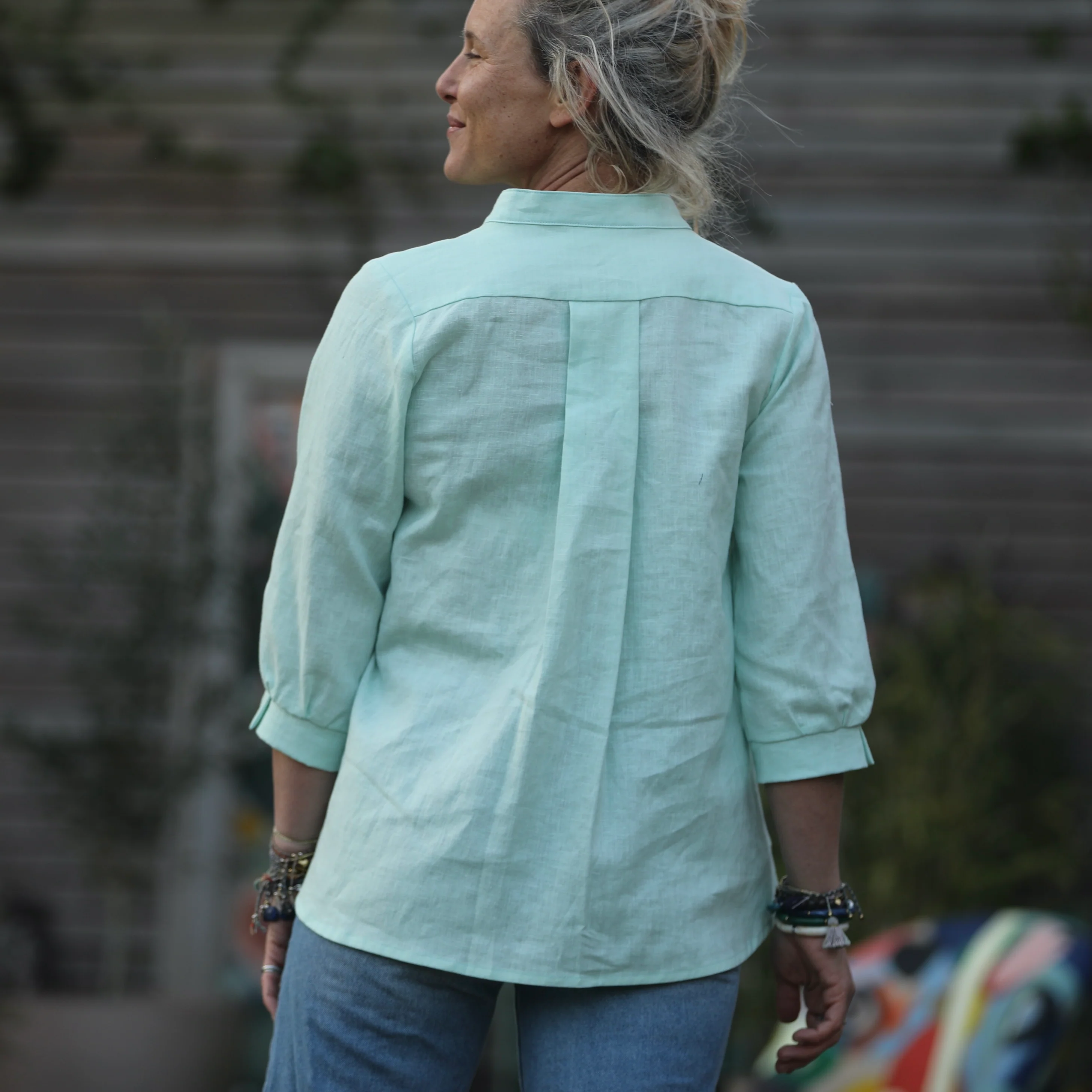 Blouse Isabeau - lin vert pep's - Image 3