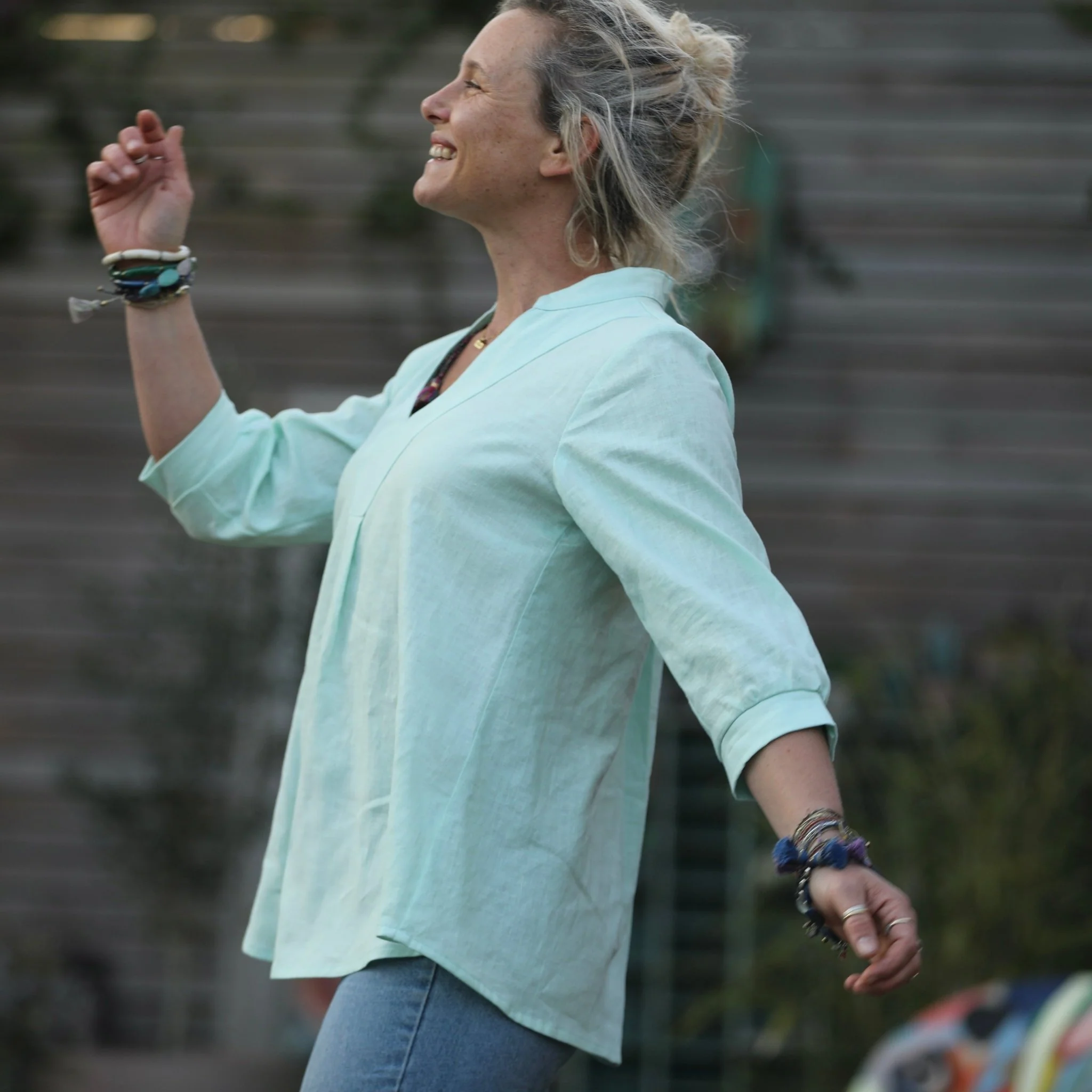 Blouse Isabeau - lin vert pep's - Image 4