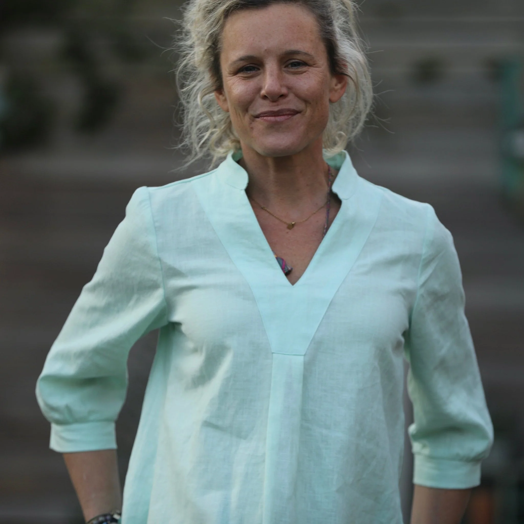 Blouse Isabeau - lin vert pep's - Image 7