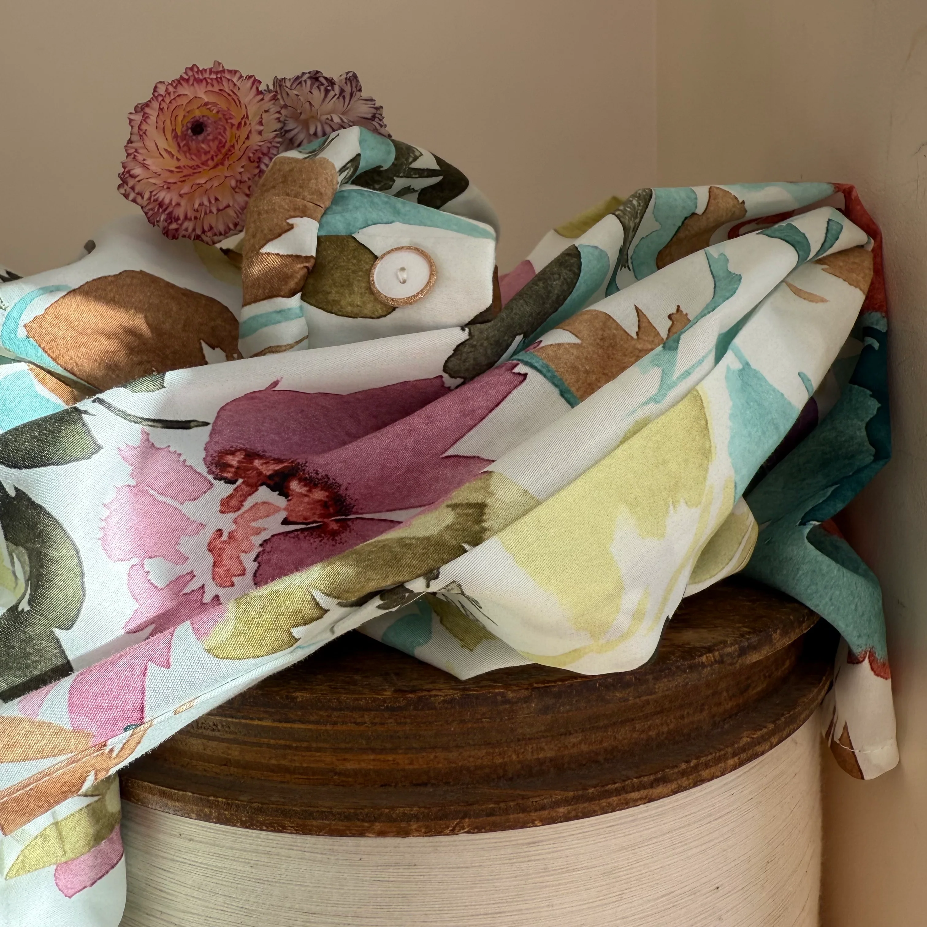 Blouse Isabeau - satin de coton Aquarelle - Image 2