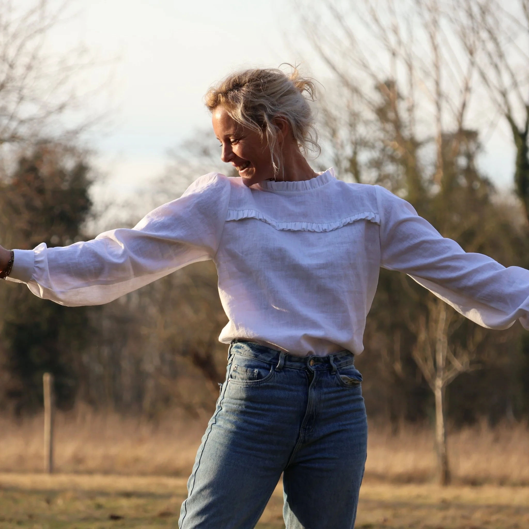Blouse Léa - lin blanc