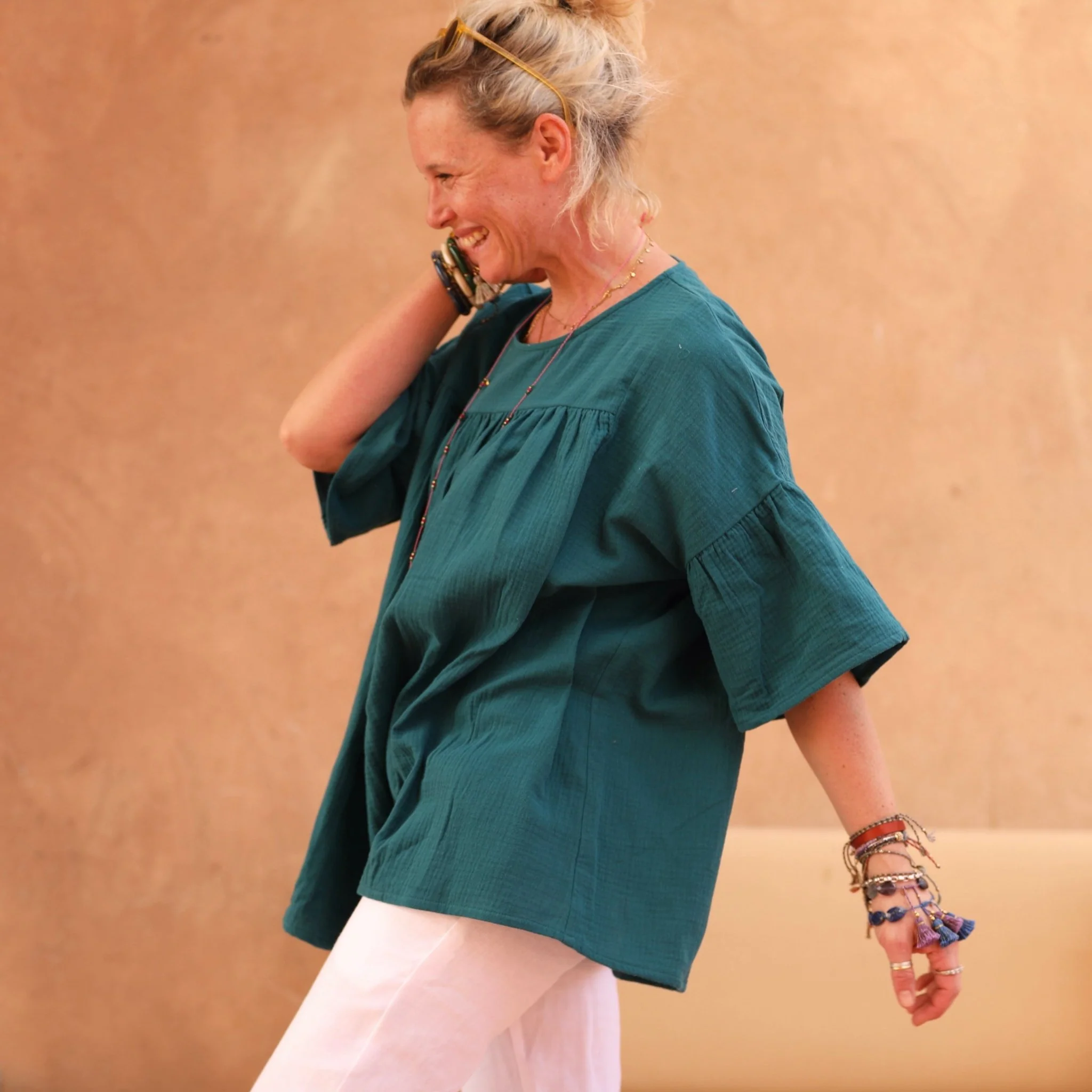 Blouse Léopoldine - double gaze de coton canard - Image 6