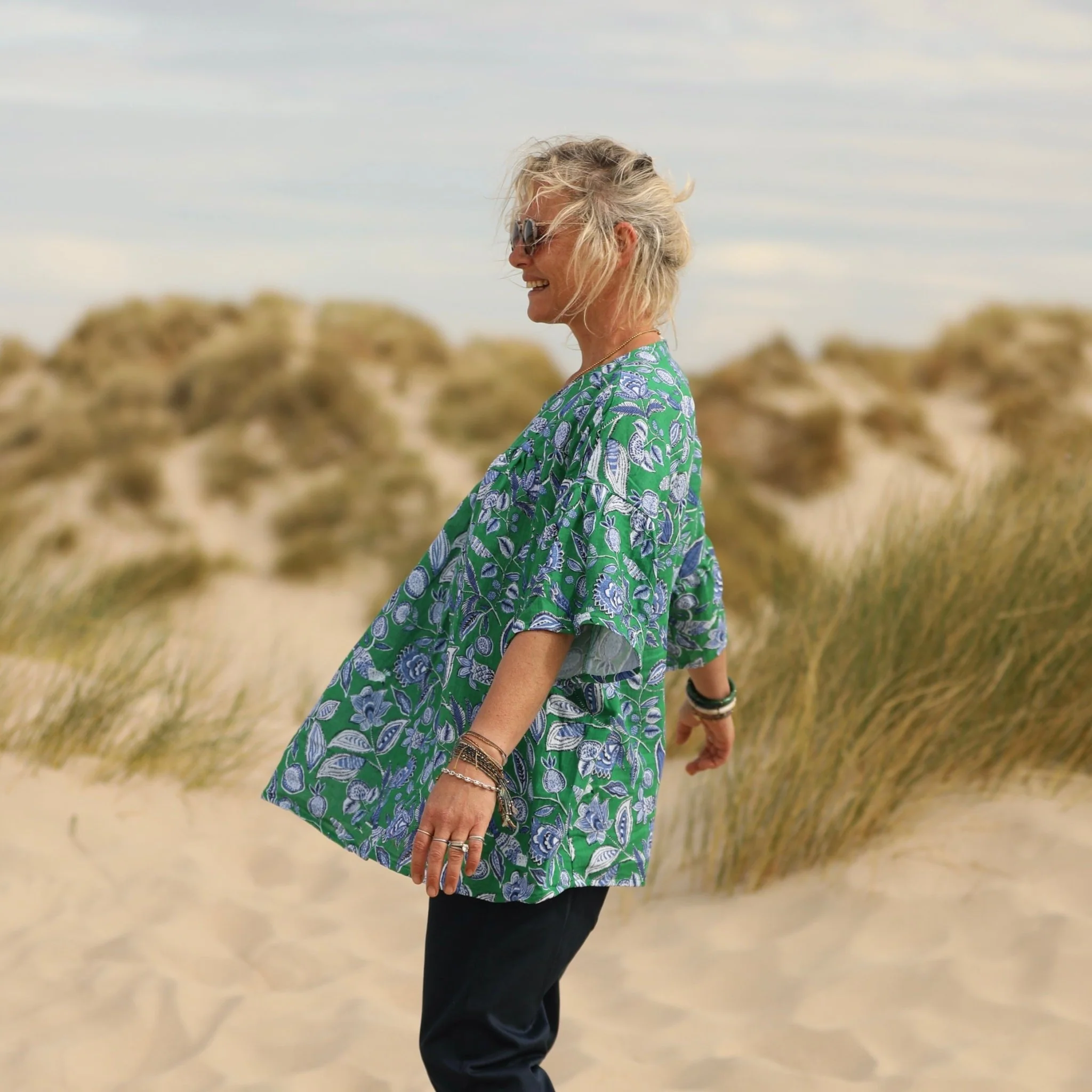 Blouse Léopoldine - double gaze de coton Nature enchantée - Image 8
