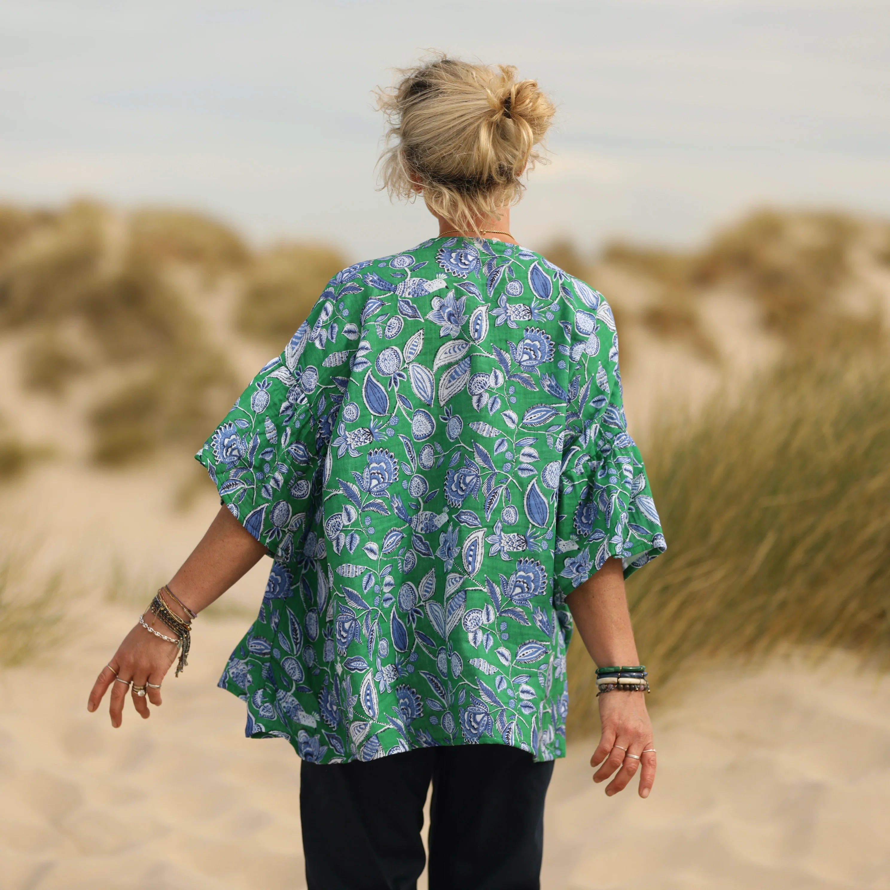 Blouse Léopoldine - double gaze de coton Nature enchantée - Image 9