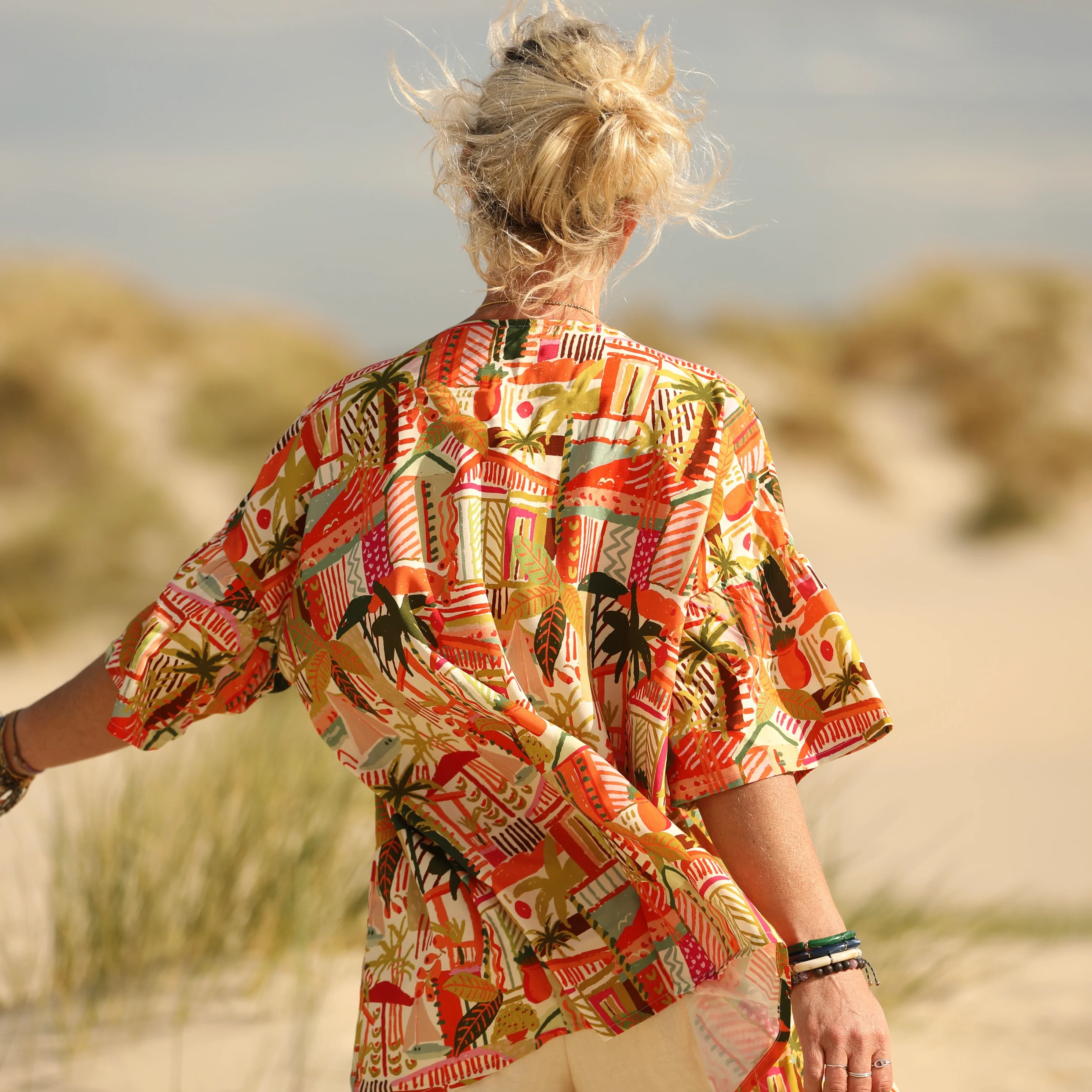 Blouse Léopoldine - viscose Verdure tropicale - Image 3