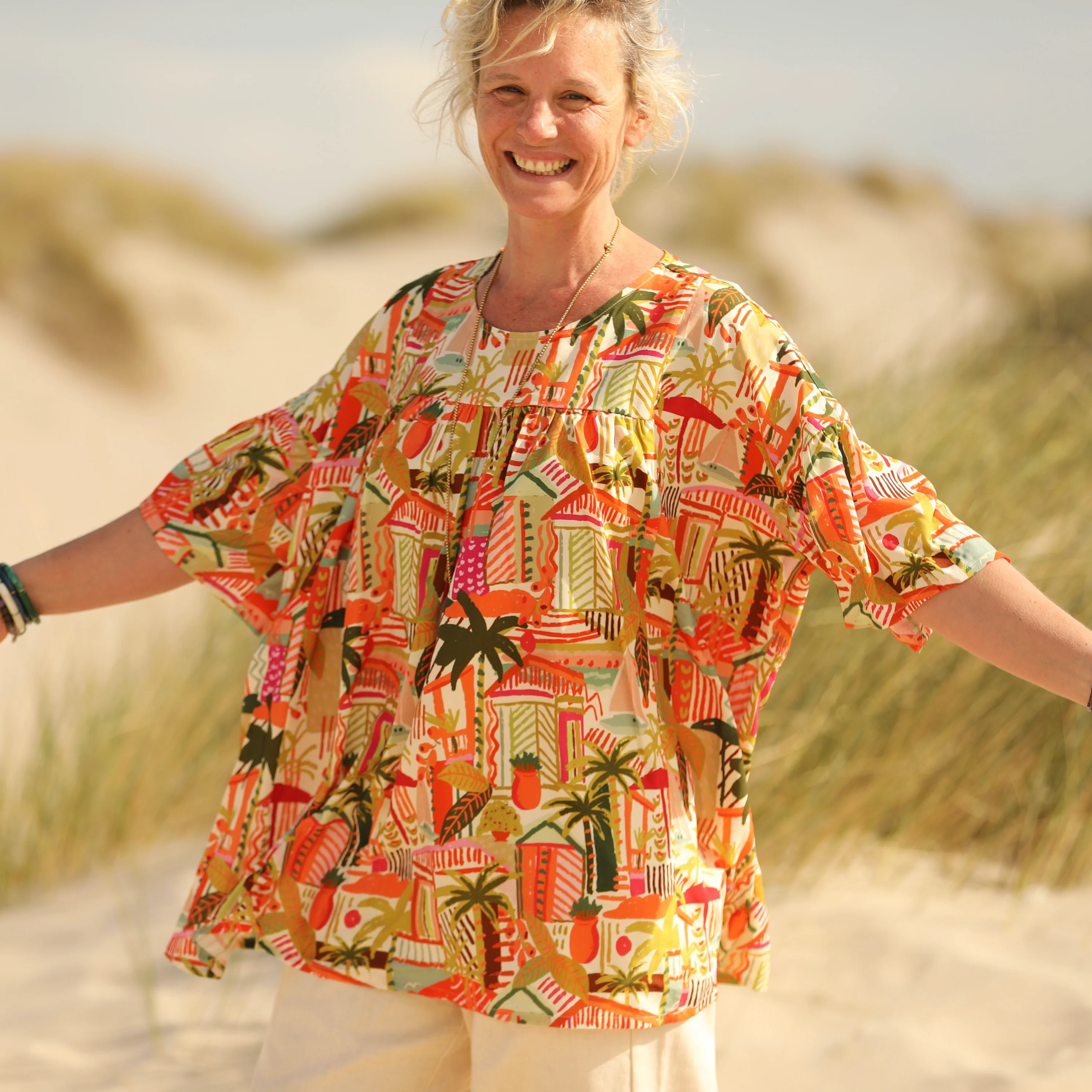 Blouse Léopoldine - viscose Verdure tropicale - Image 5