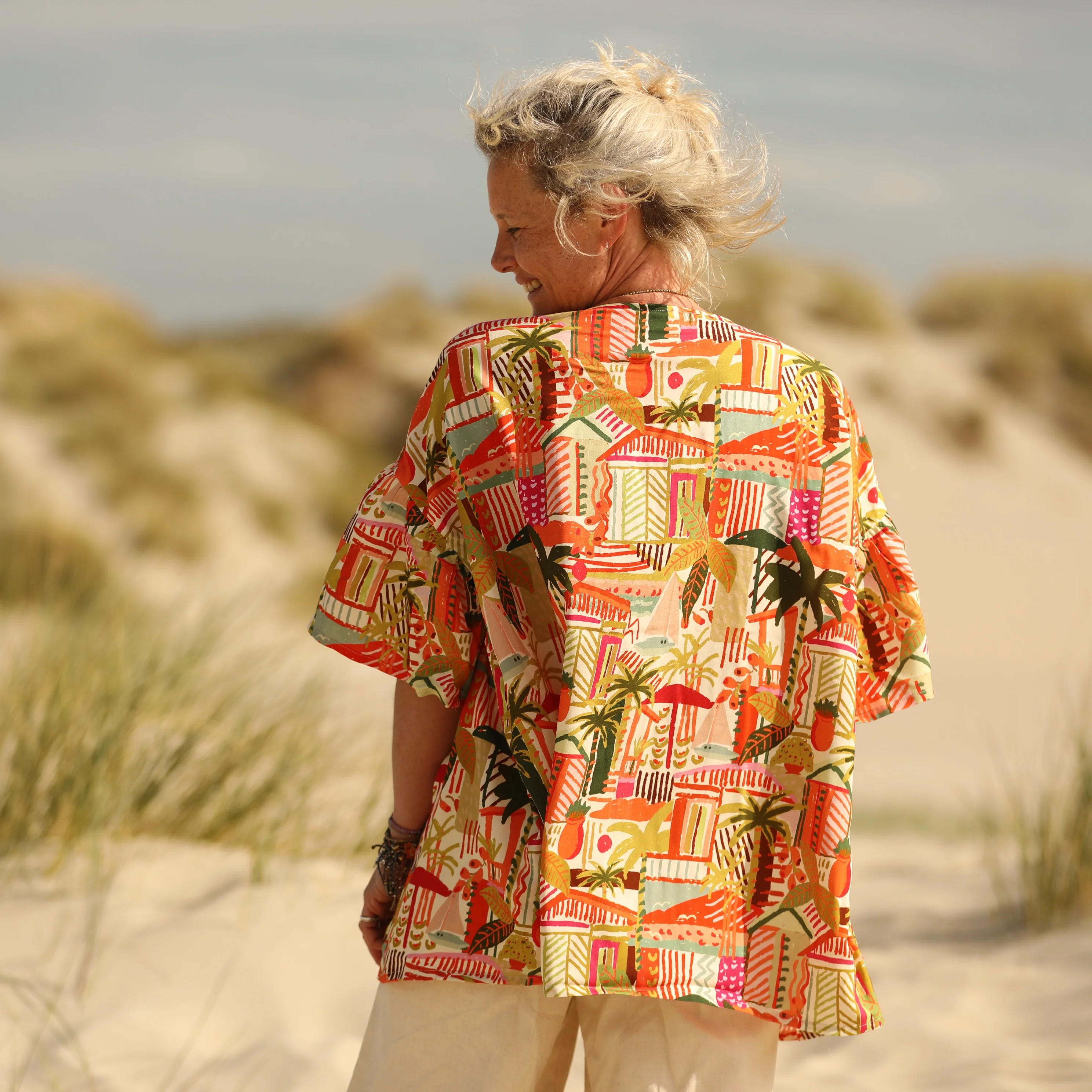 Blouse Léopoldine - viscose Verdure tropicale - Image 8