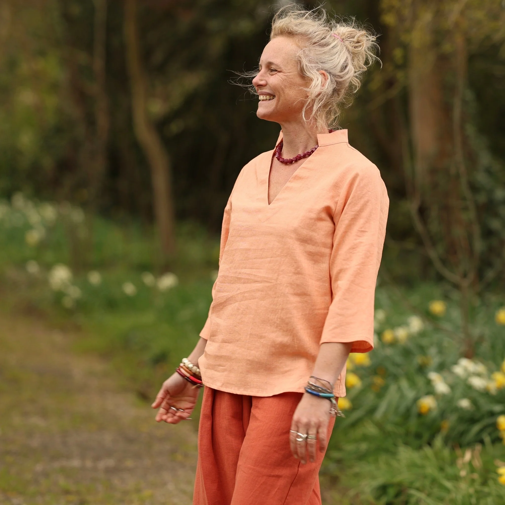 Blouse Madeleine – Lin Abricot - Image 11