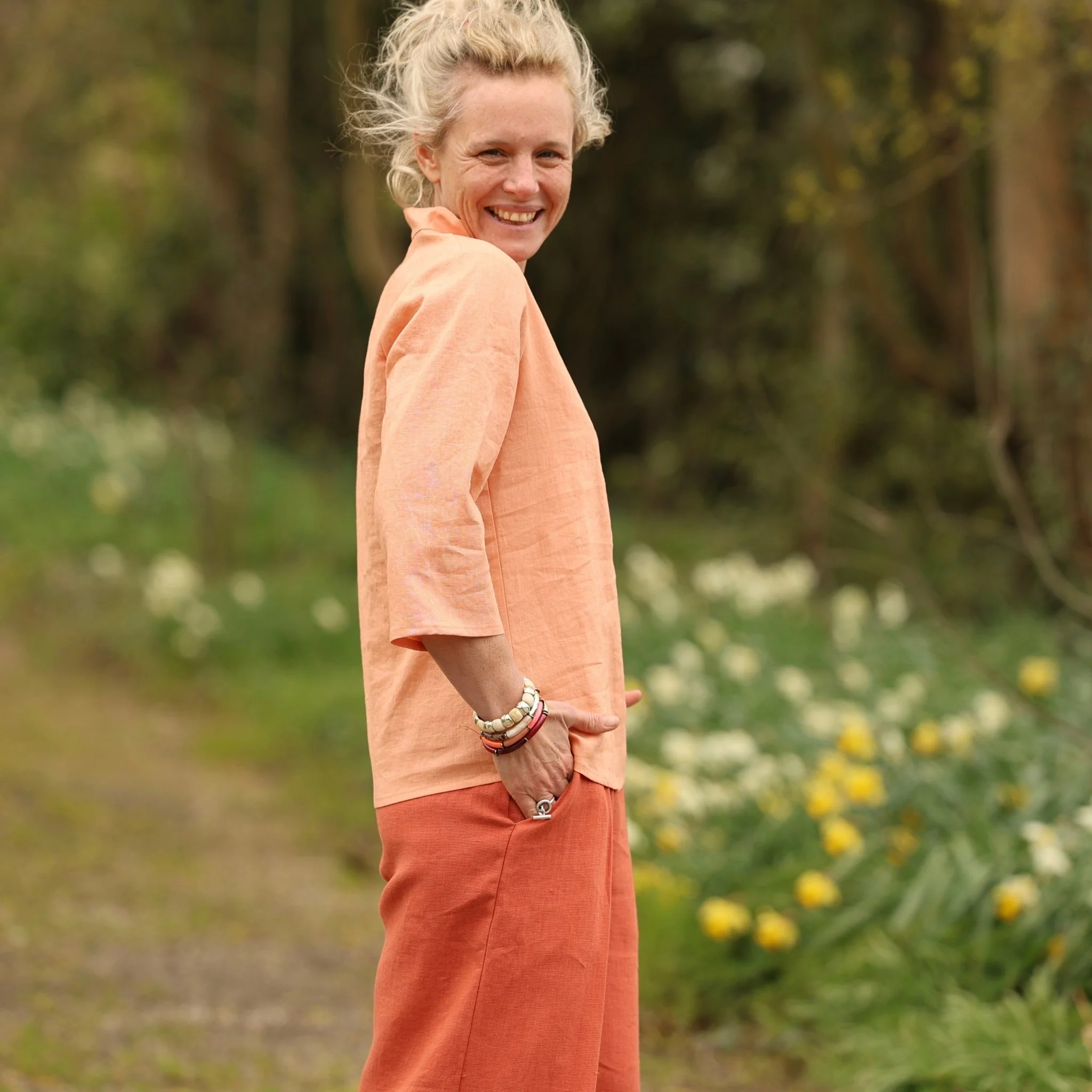 Blouse Madeleine – Lin Abricot - Image 13