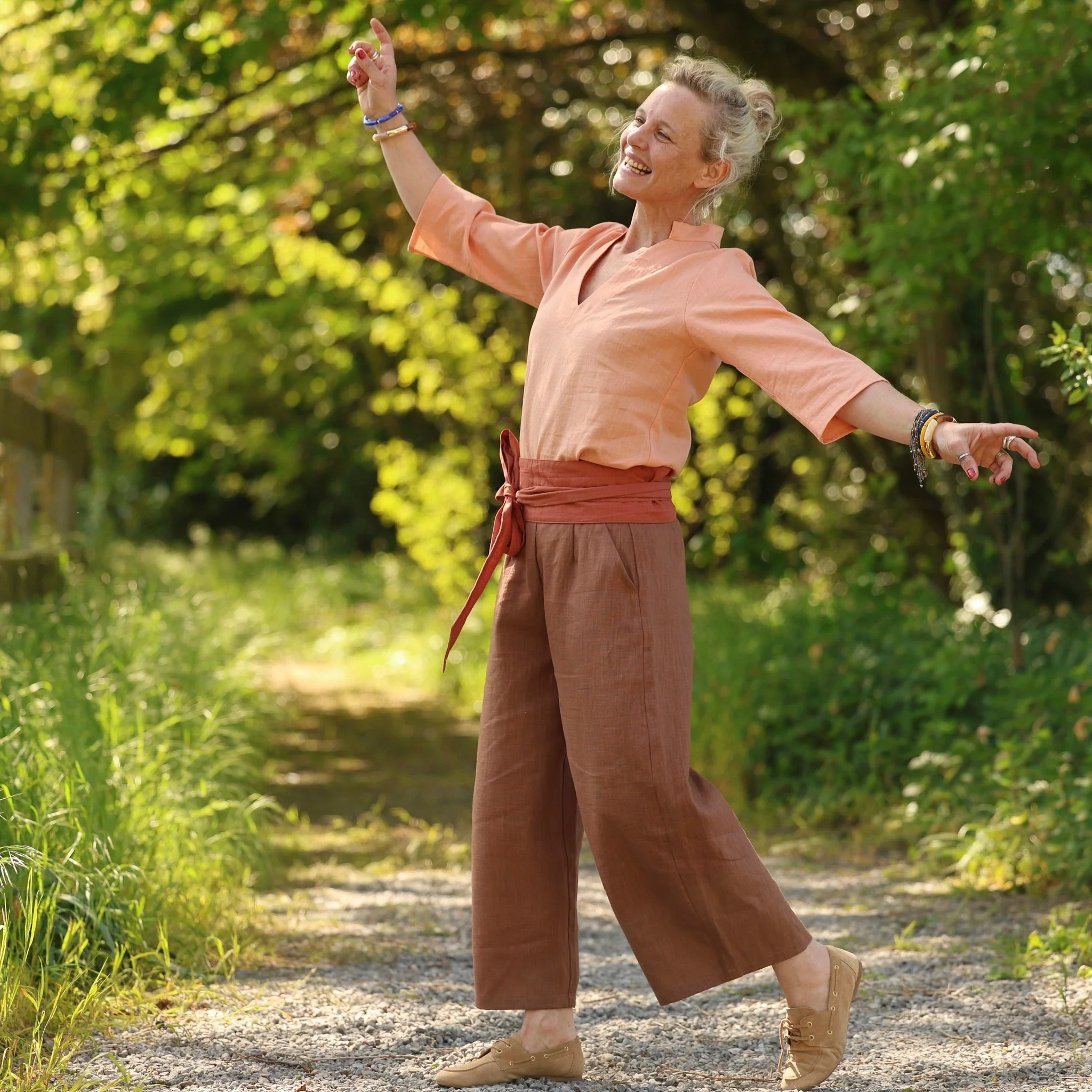 Blouse Madeleine – Lin Abricot - Image 17