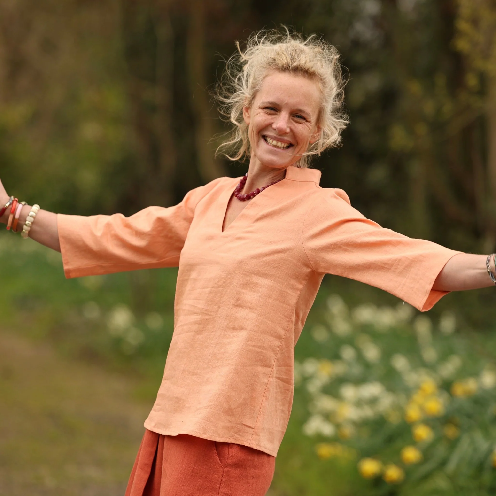 Blouse Madeleine – Lin Abricot - Image 3