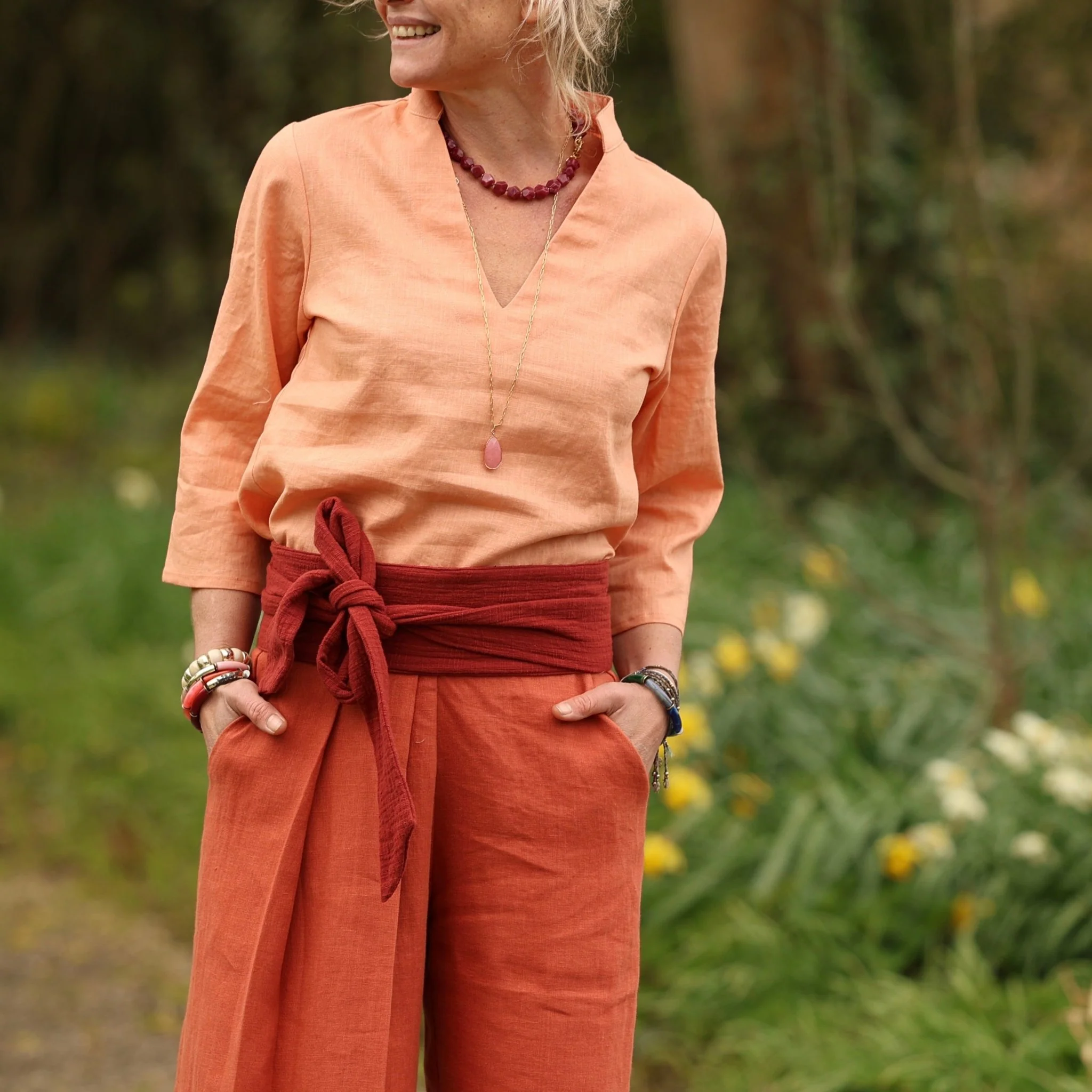 Blouse Madeleine – Lin Abricot - Image 5