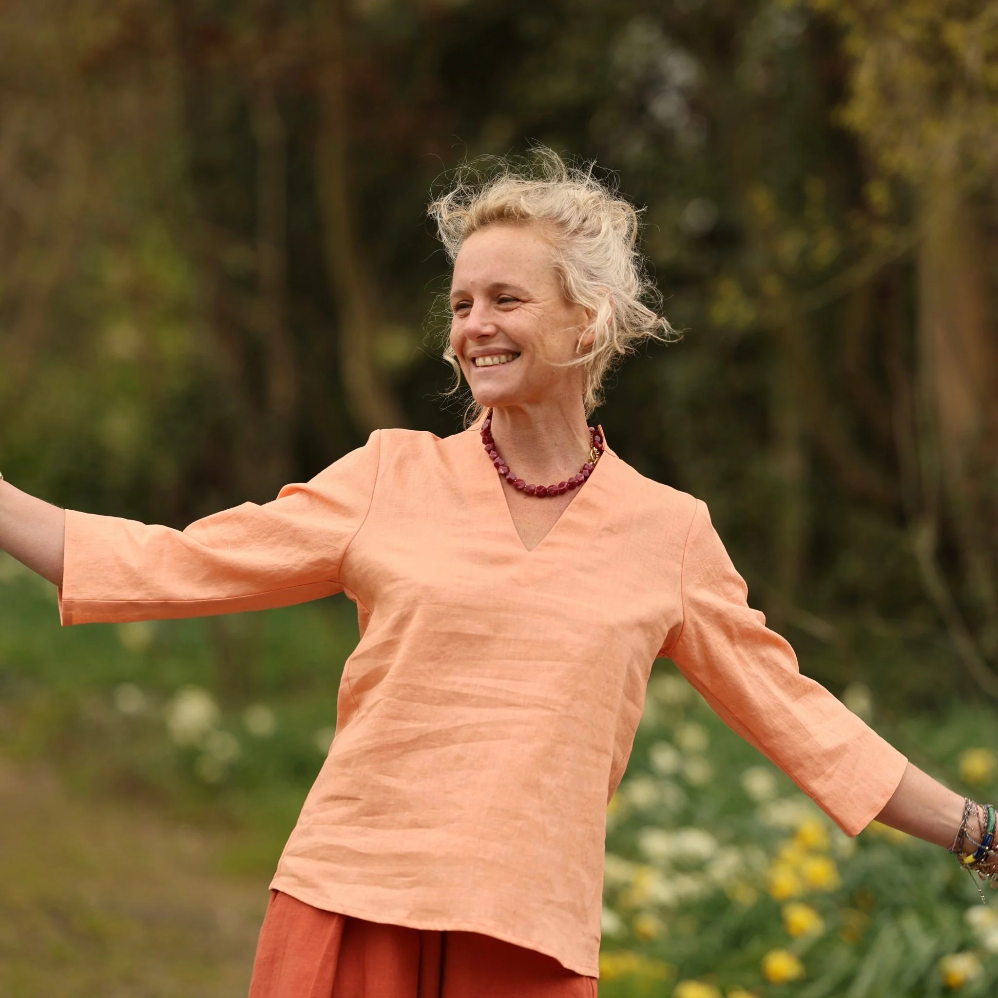 Blouse Madeleine – Lin Abricot - Image 6