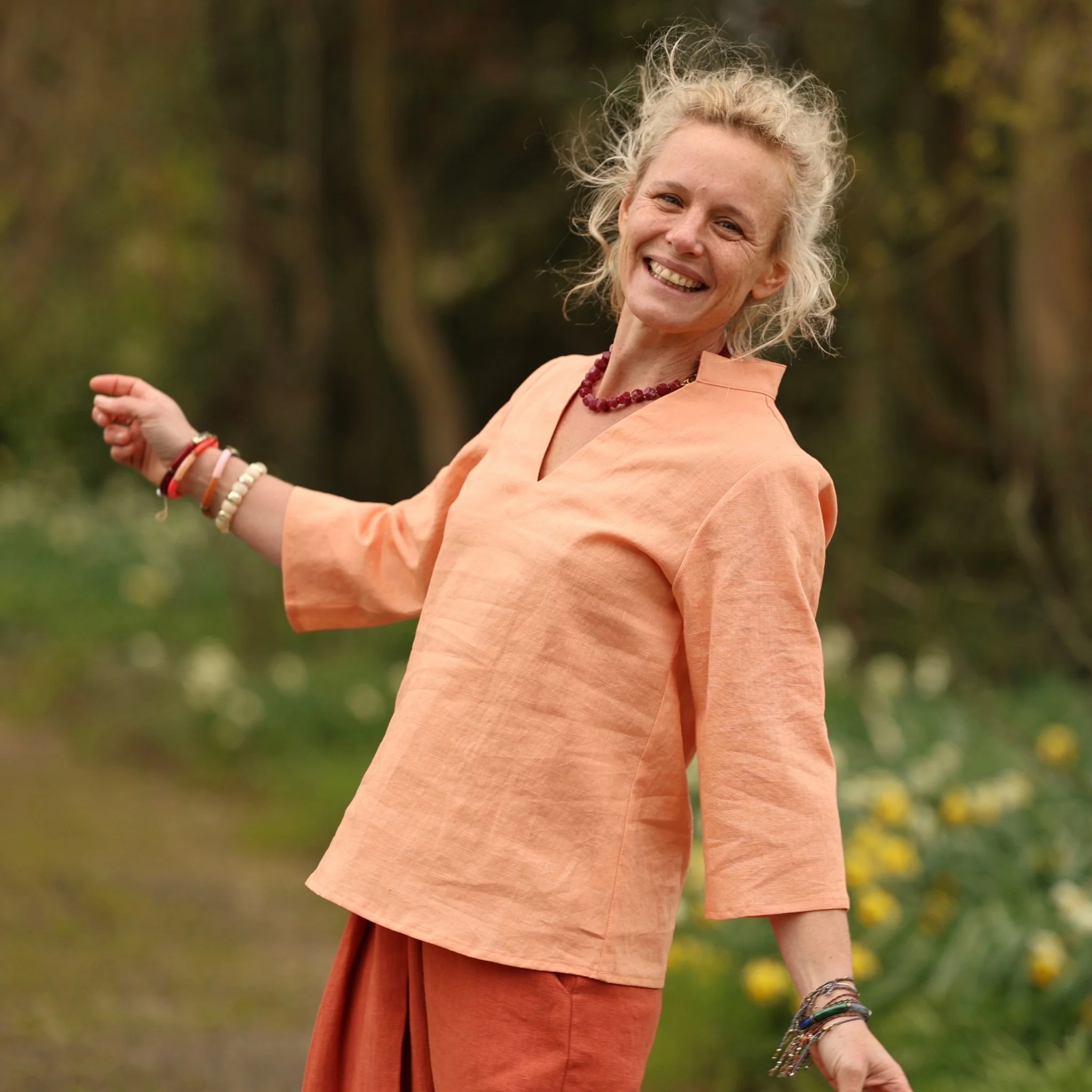 Blouse Madeleine – Lin Abricot - Image 9
