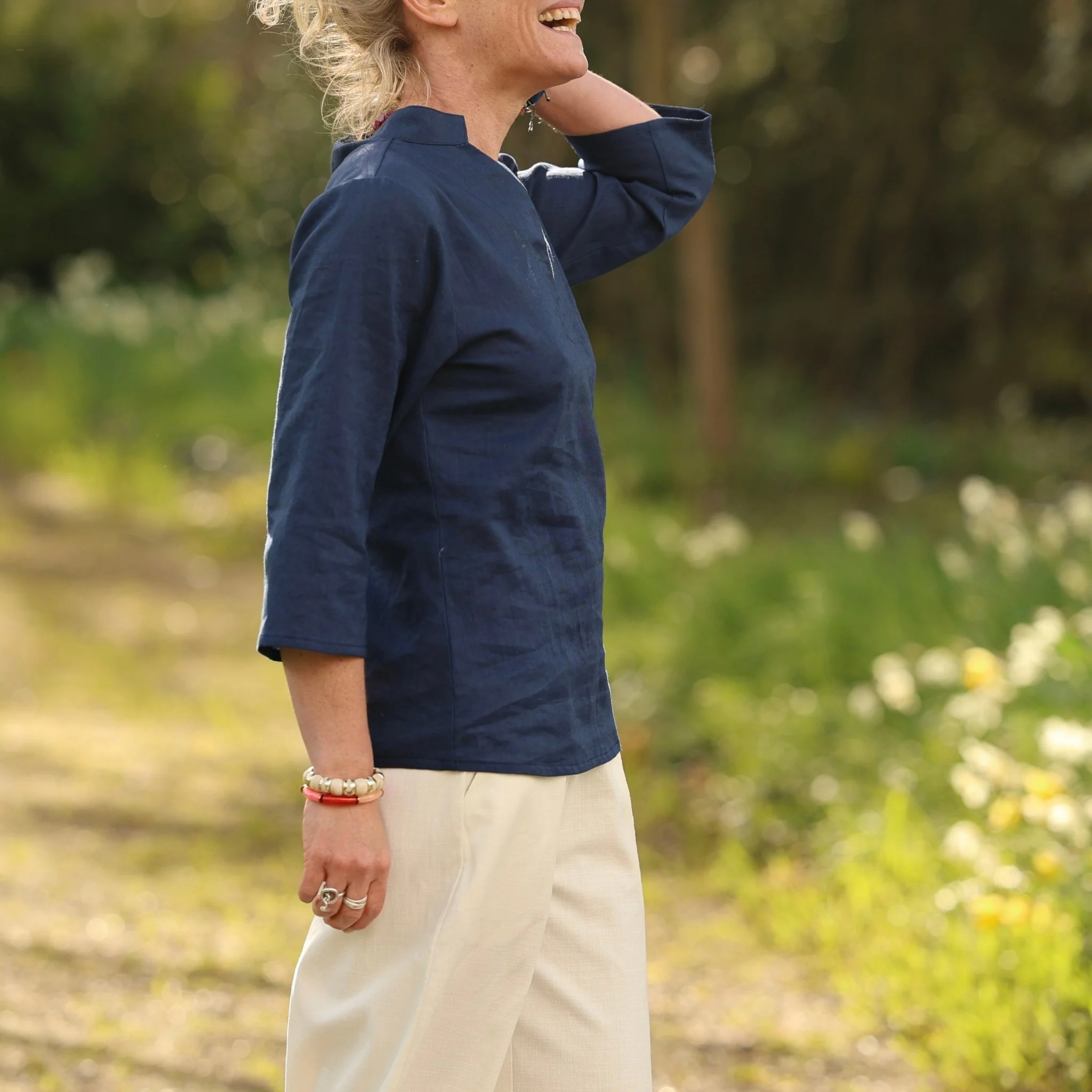 Blouse Madeleine – Lin Indigo - Image 4