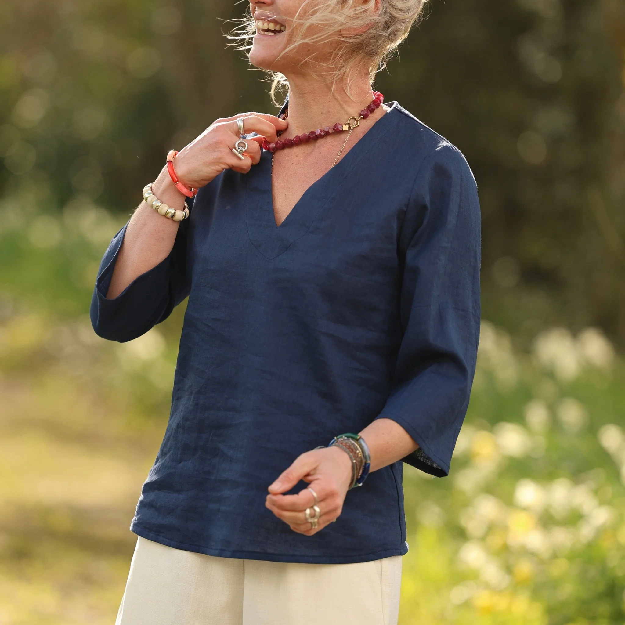 Blouse Madeleine – Lin Indigo - Image 5