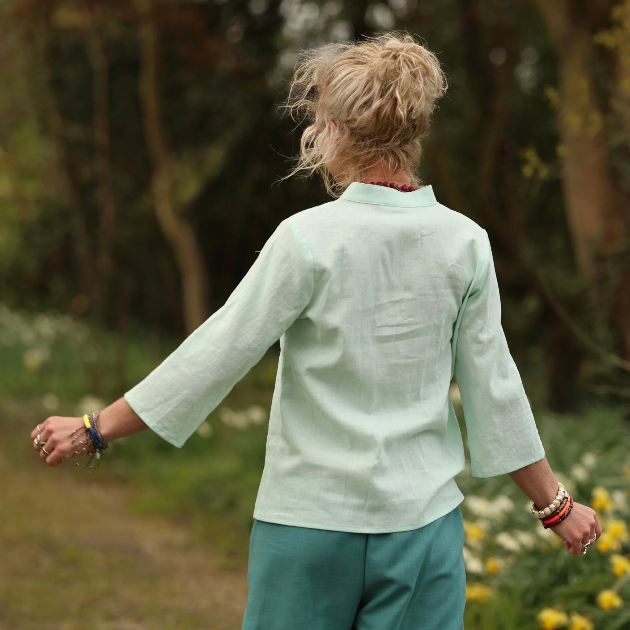 Blouse Madeleine – Lin Vert Pep’s - Image 3