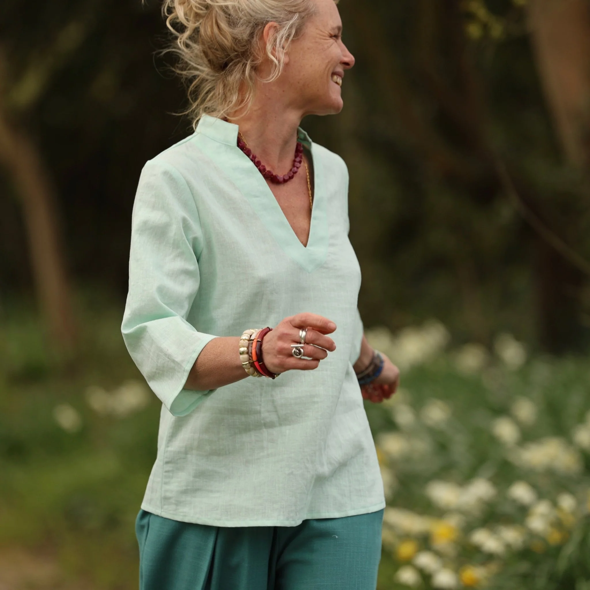 Blouse Madeleine – Lin Vert Pep’s - Image 7