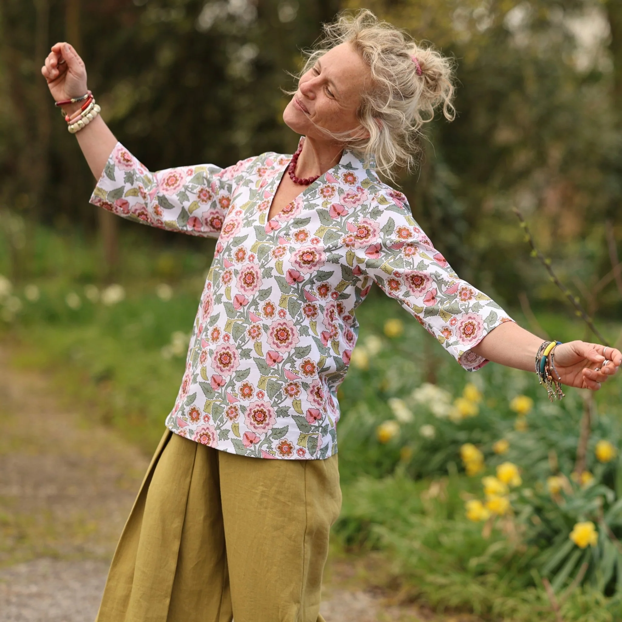 Blouse Madeleine – Coton Roseraie Sauvage - Image 5