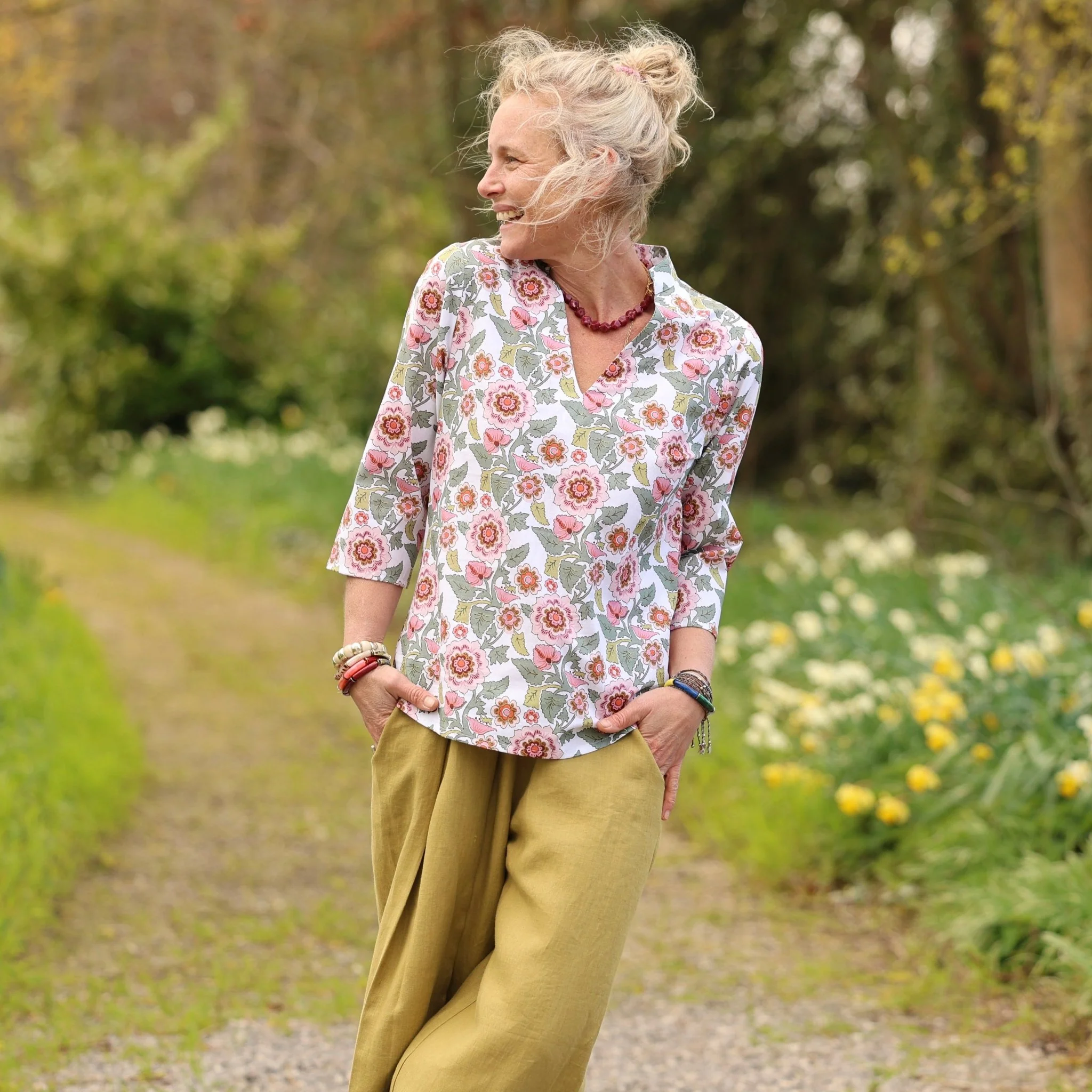 Blouse Madeleine – Coton Roseraie Sauvage - Image 6