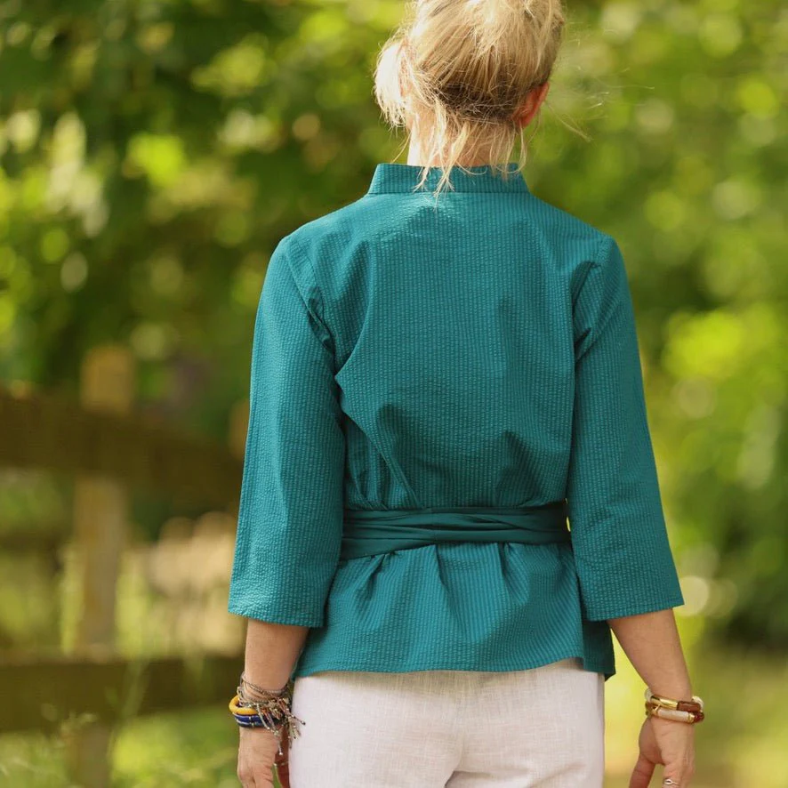 Blouse Madeleine – Seersucker de coton canard - Image 5
