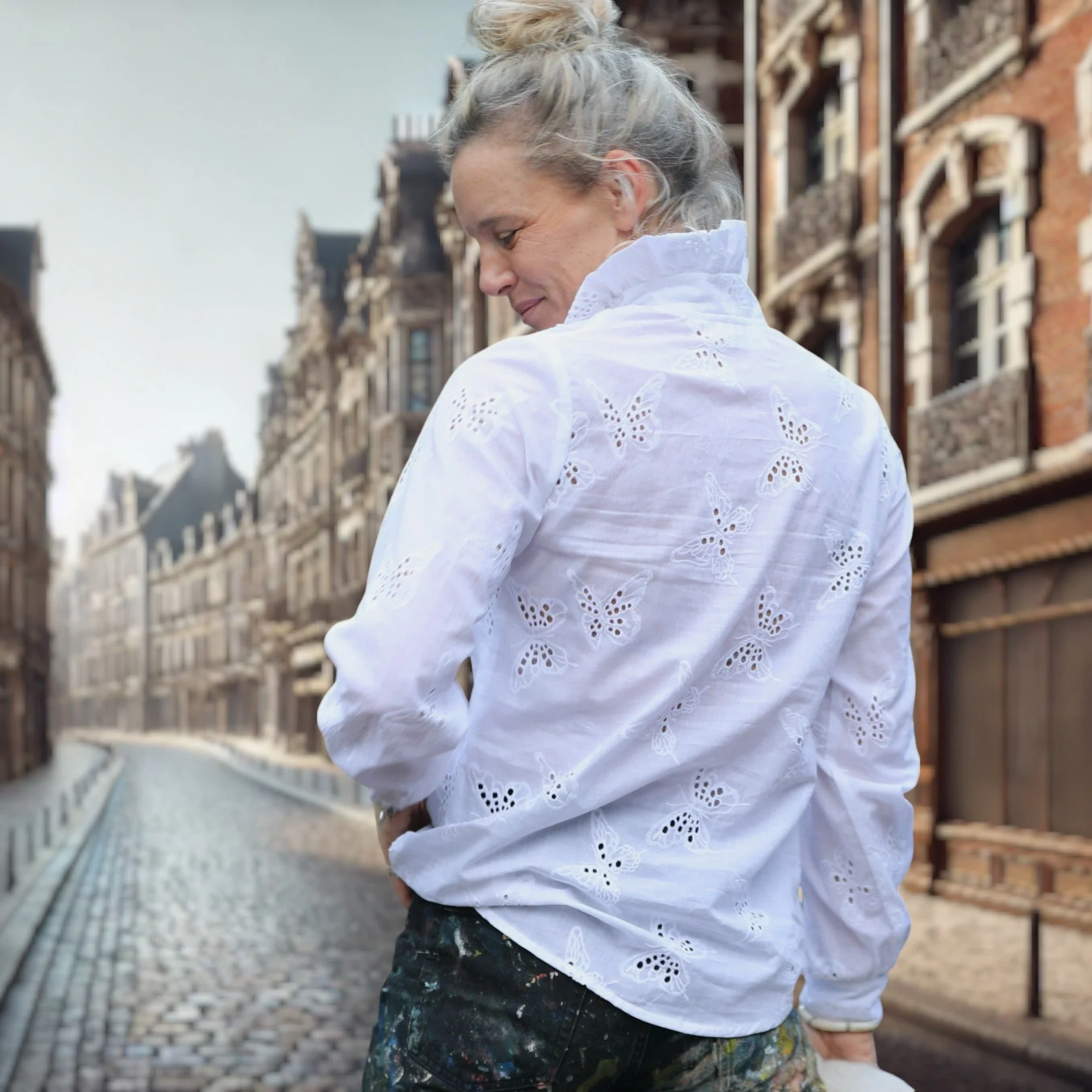 Blouse Marthe -  broderie papillon - Image 6