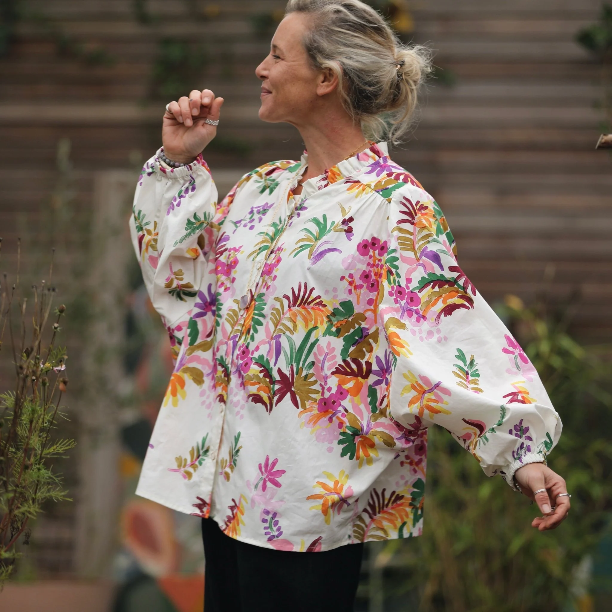 Blouse Miléna - popeline de coton Floraison - Image 10