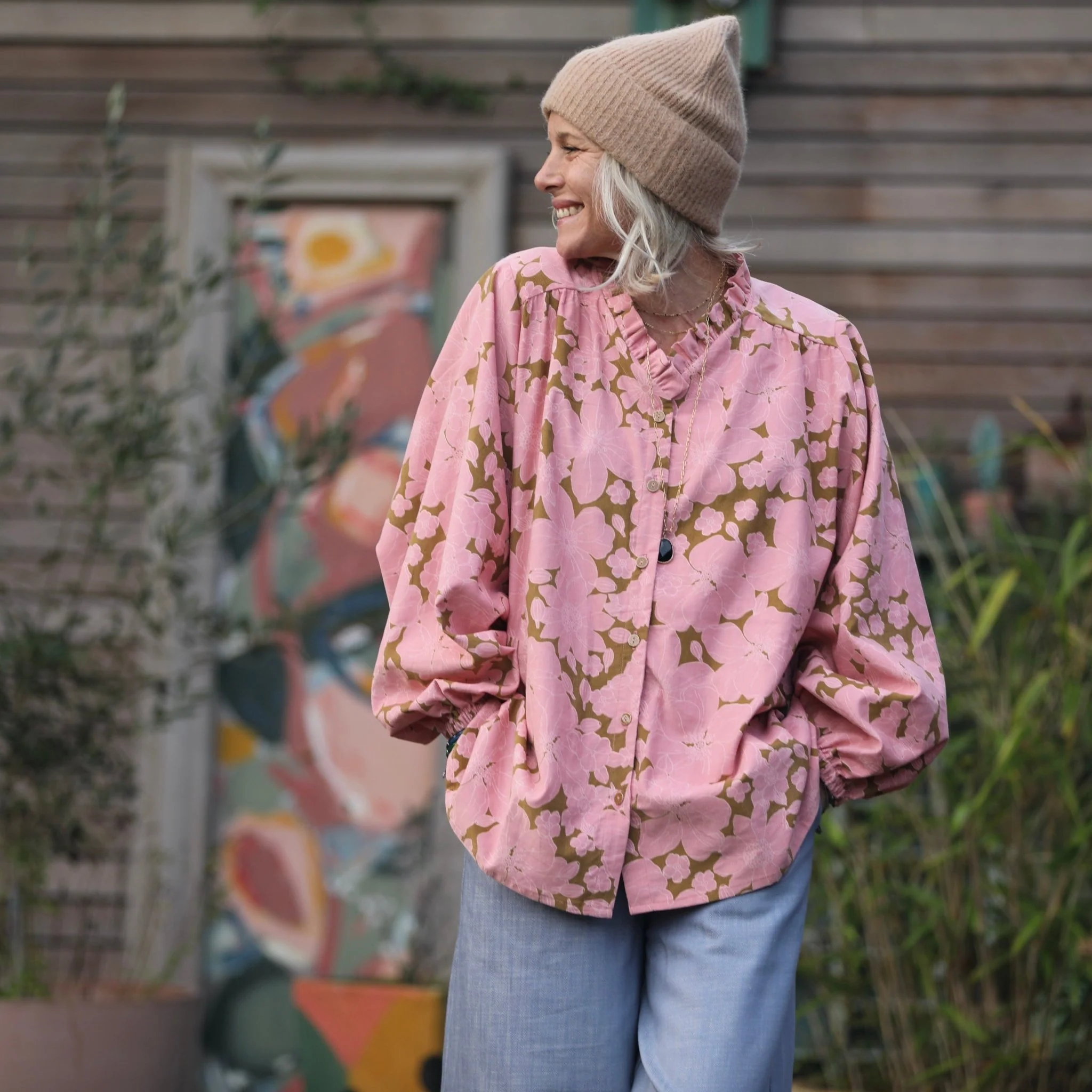 Blouse Miléna -  velours milleraies Sakura