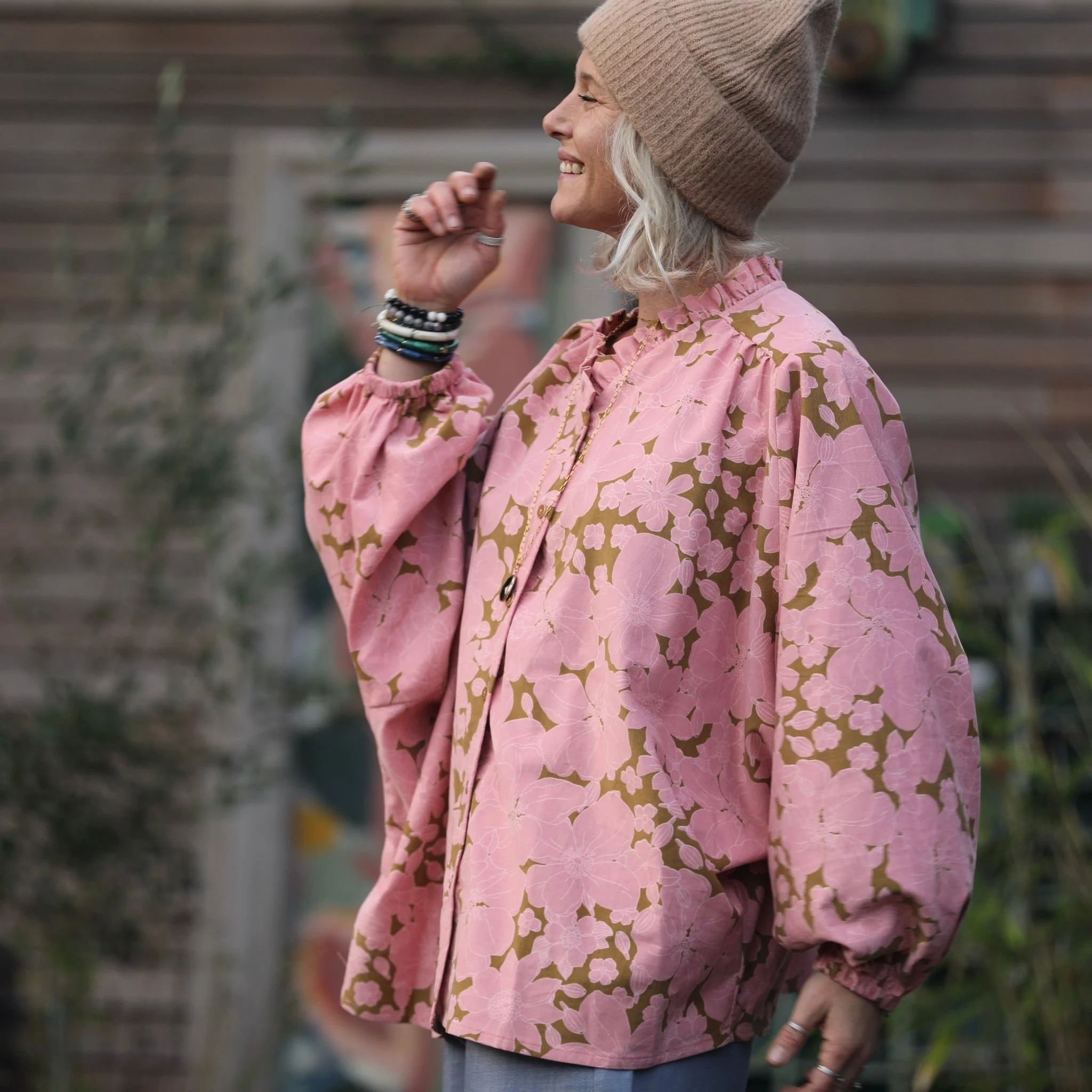 Blouse Miléna -  velours milleraies Sakura - Image 3