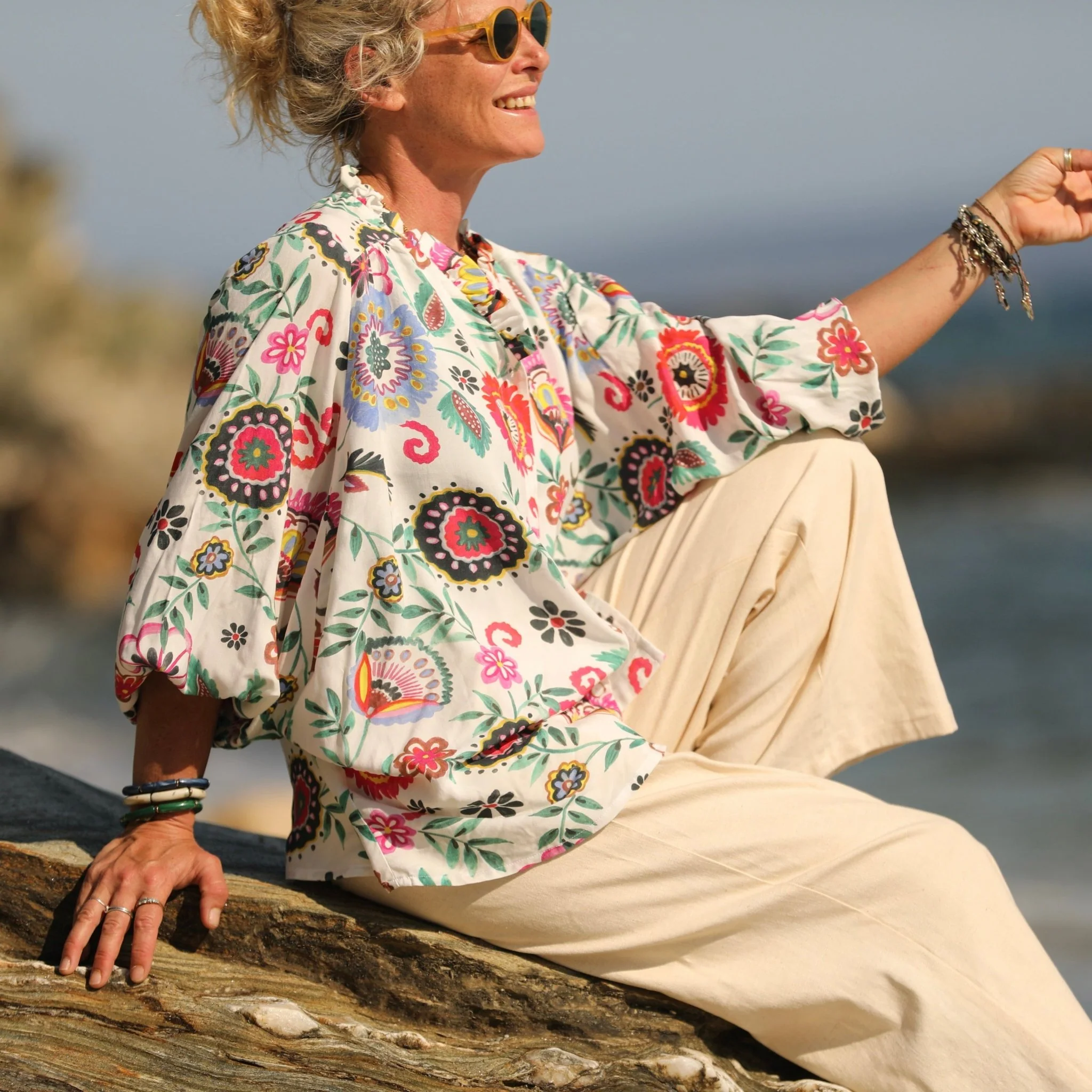 Blouse Miléna - viscose Éclat Floral - Image 4
