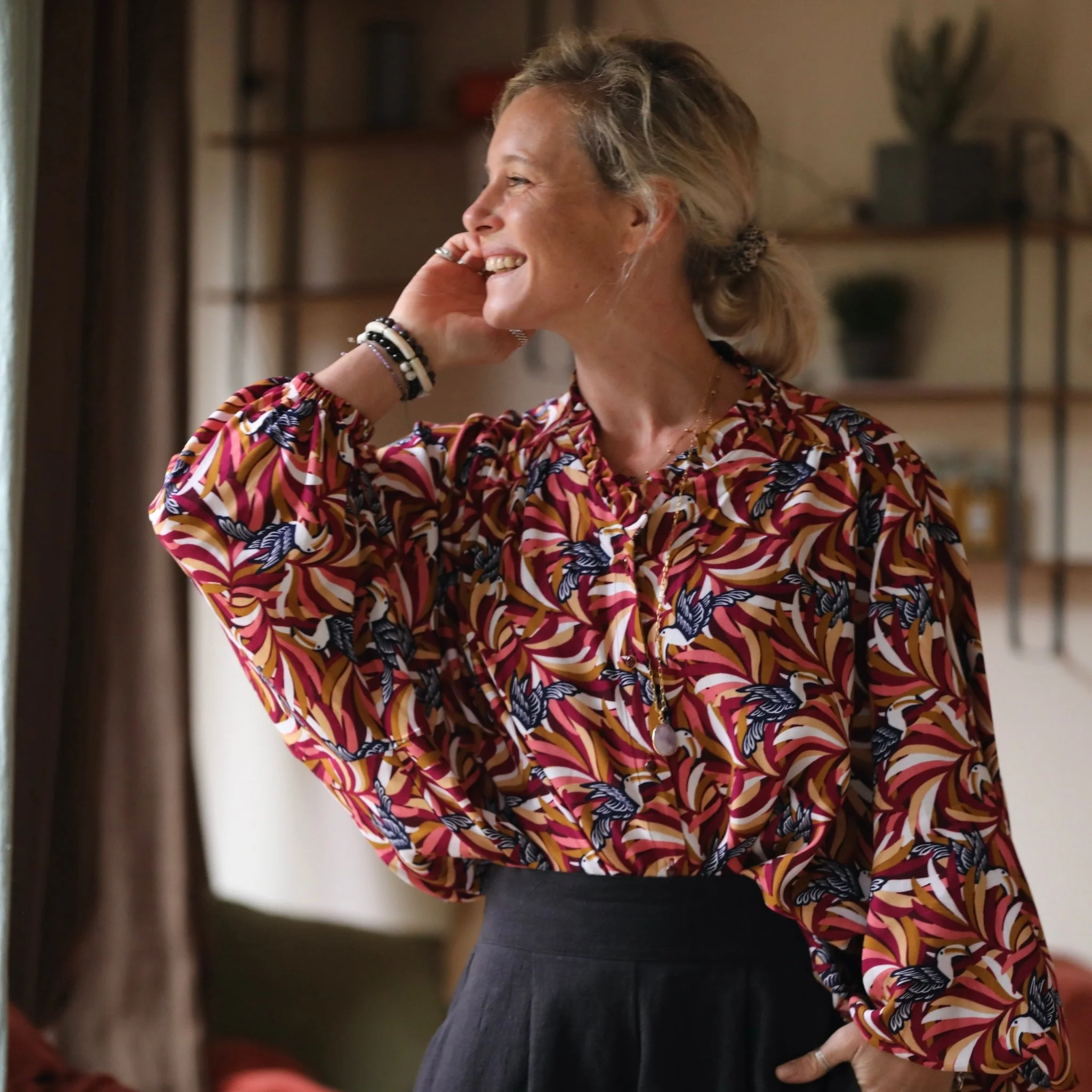 Blouse Miléna - viscose tropical - Image 8