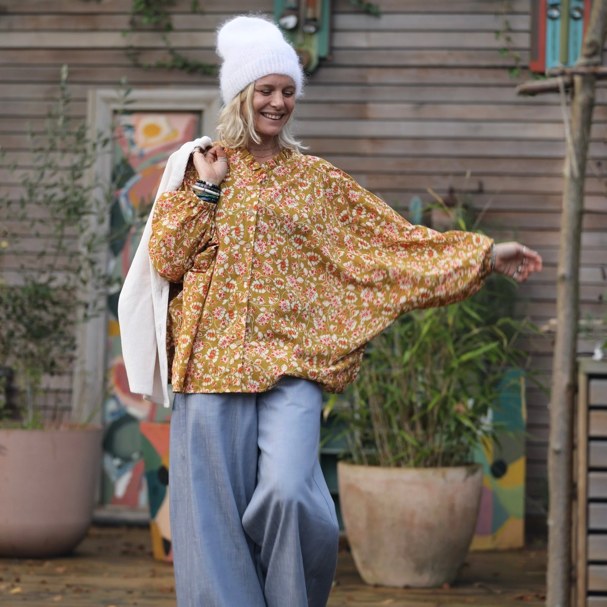 Blouse Miléna -  voile de coton Zéphyr - Image 6